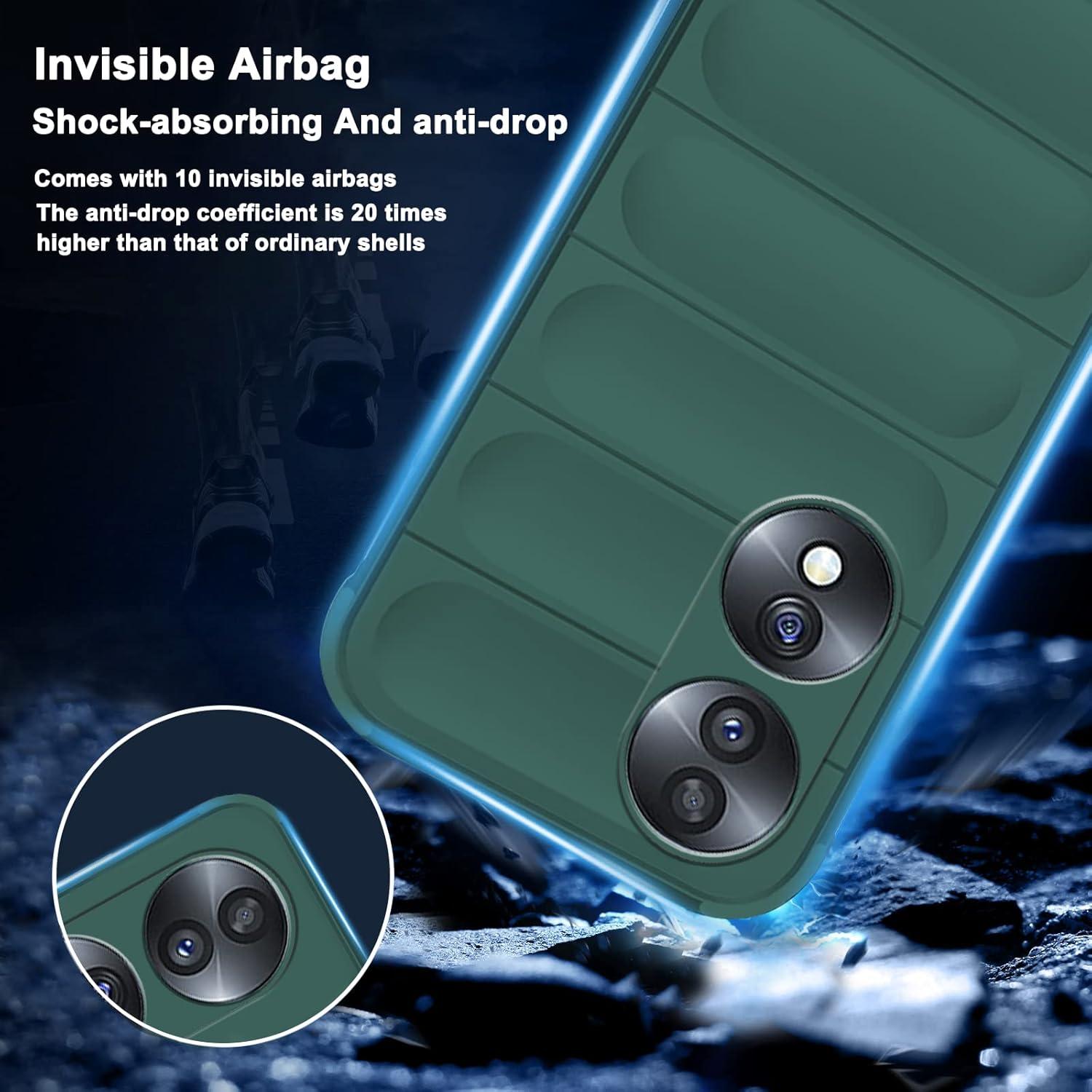 Funda Honor 70 Wousunly Silicona TPU Verde Oscuro Delgada