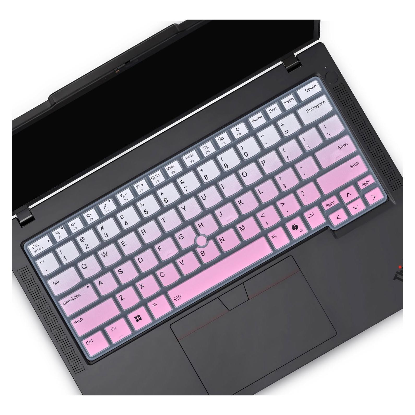 Funda de Teclado Silicona CASEDAO para Lenovo Thinkpad 14" Rosa