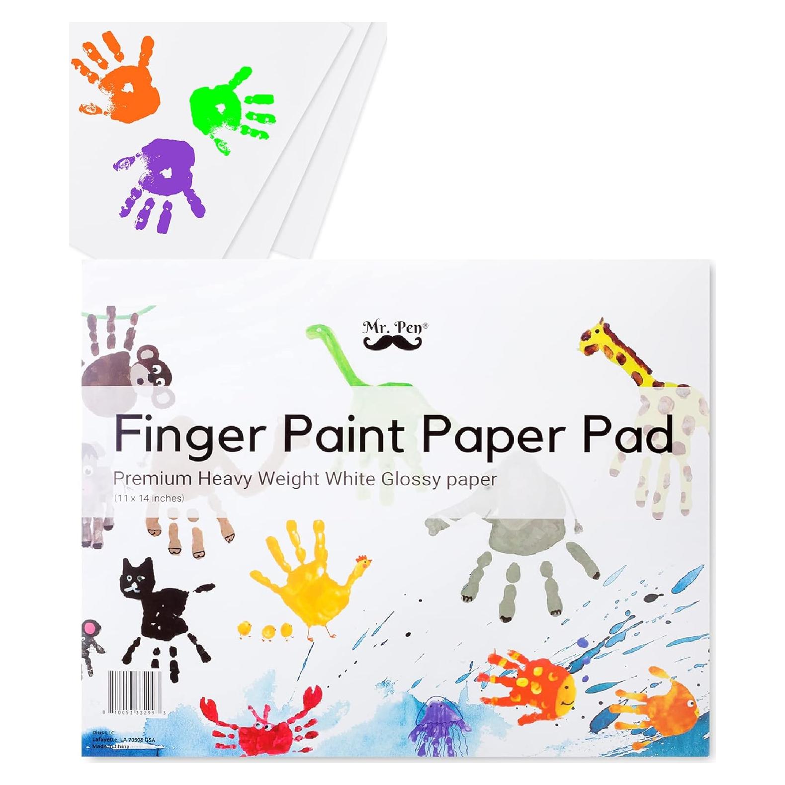 Papel para Pintura con Dedos Mr. Pen 22 Hojas 28x36 cm