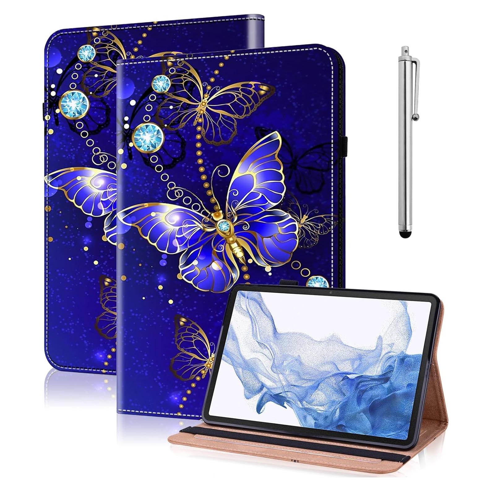 Funda Plegable para Lenovo Tab M11 2024 - VODEFOX, Mariposa Diamante