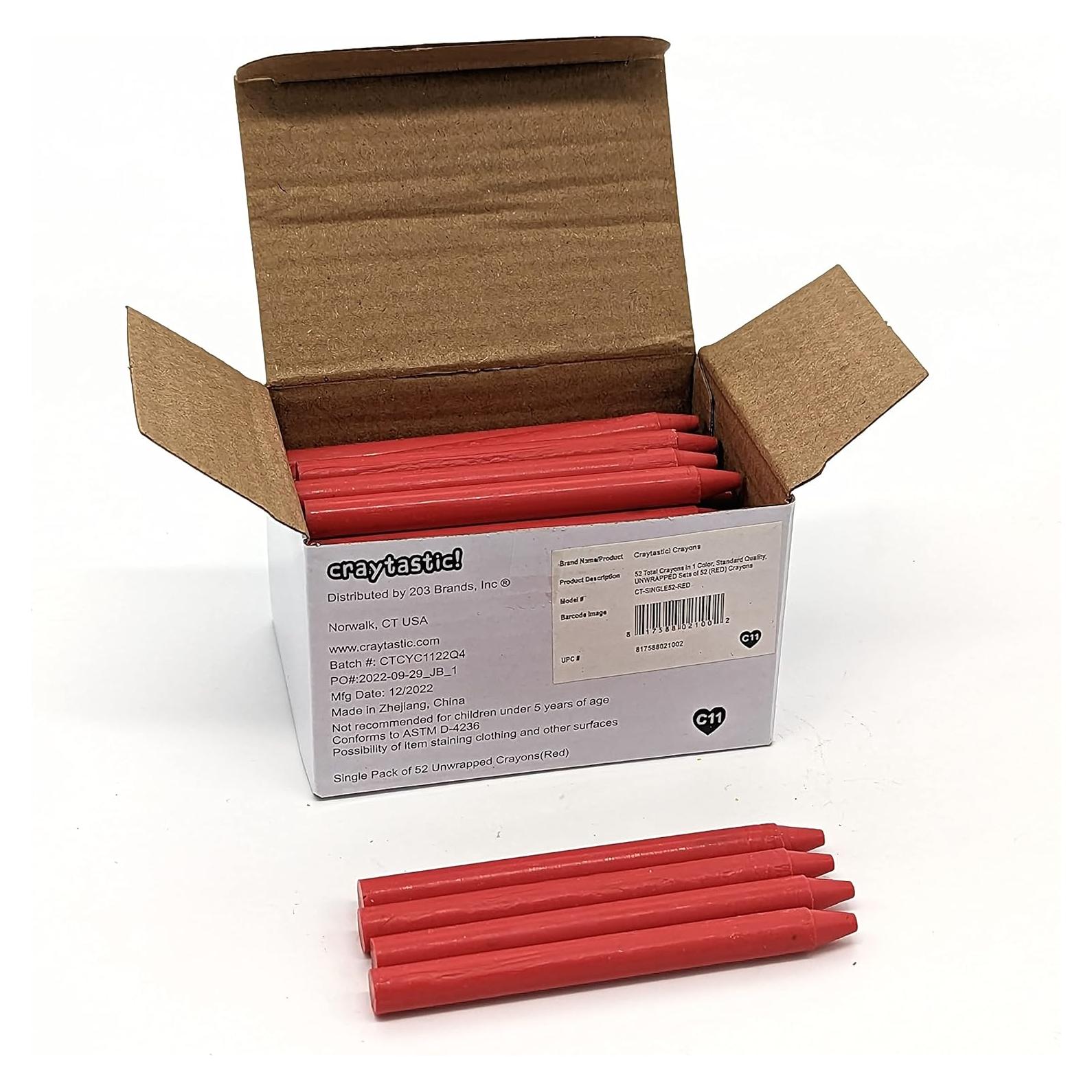 Crayones sin papel Craytastic! 52 unidades rojas para manualidades