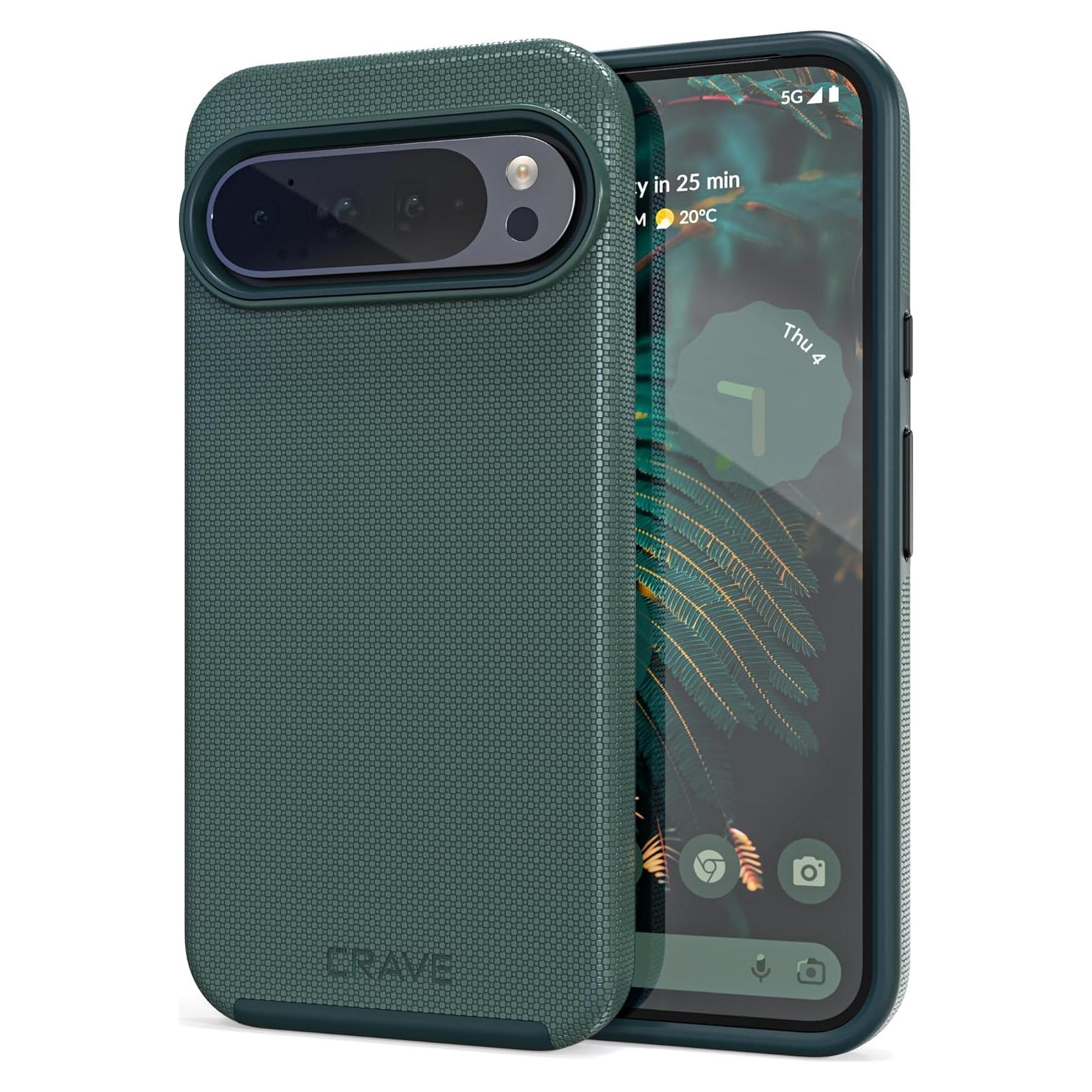 Funda Dual Guard Crave para Google Pixel 9 Pro XL - Verde Bosque