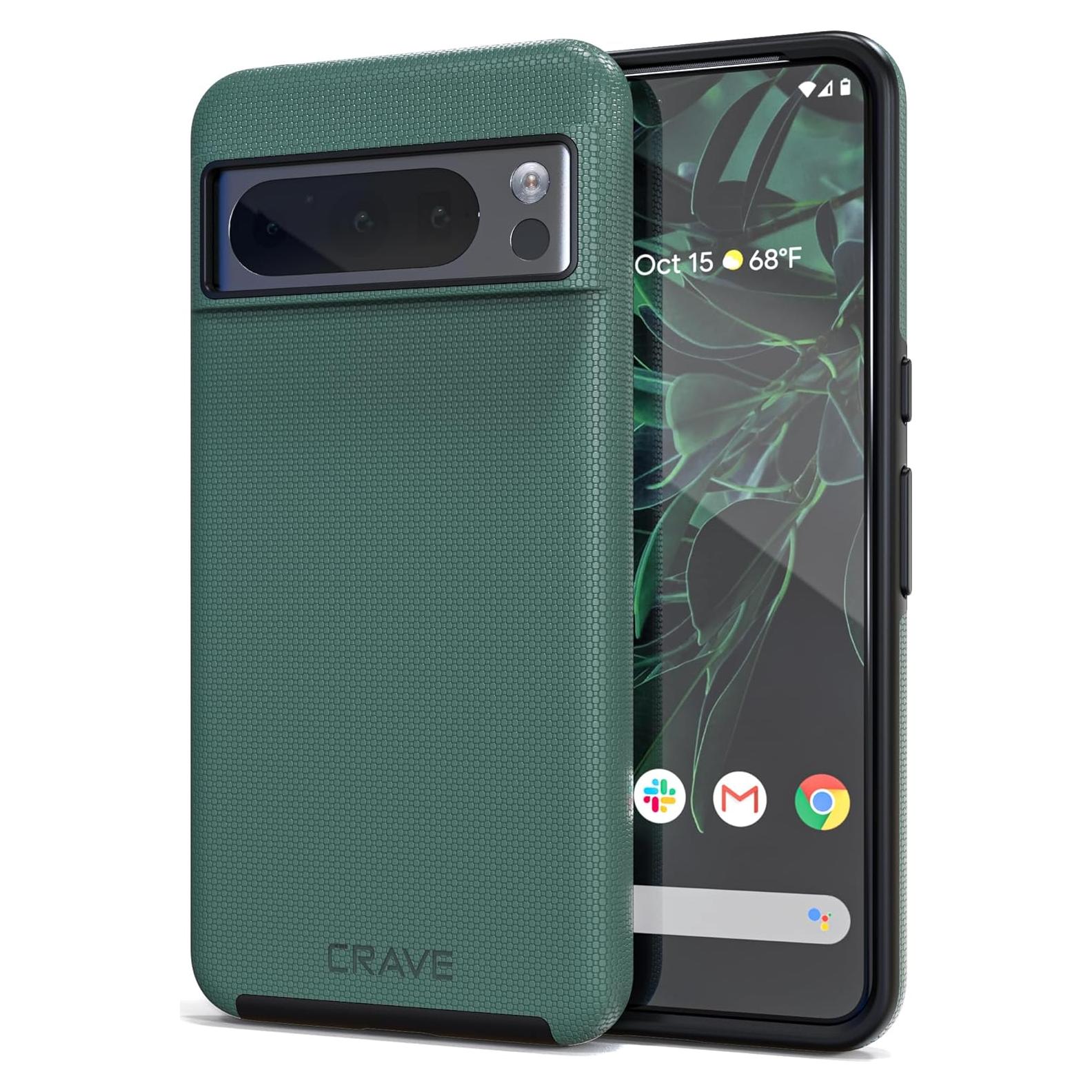 Funda Dual Guard Crave para Google Pixel 8 Pro - Verde Bosque