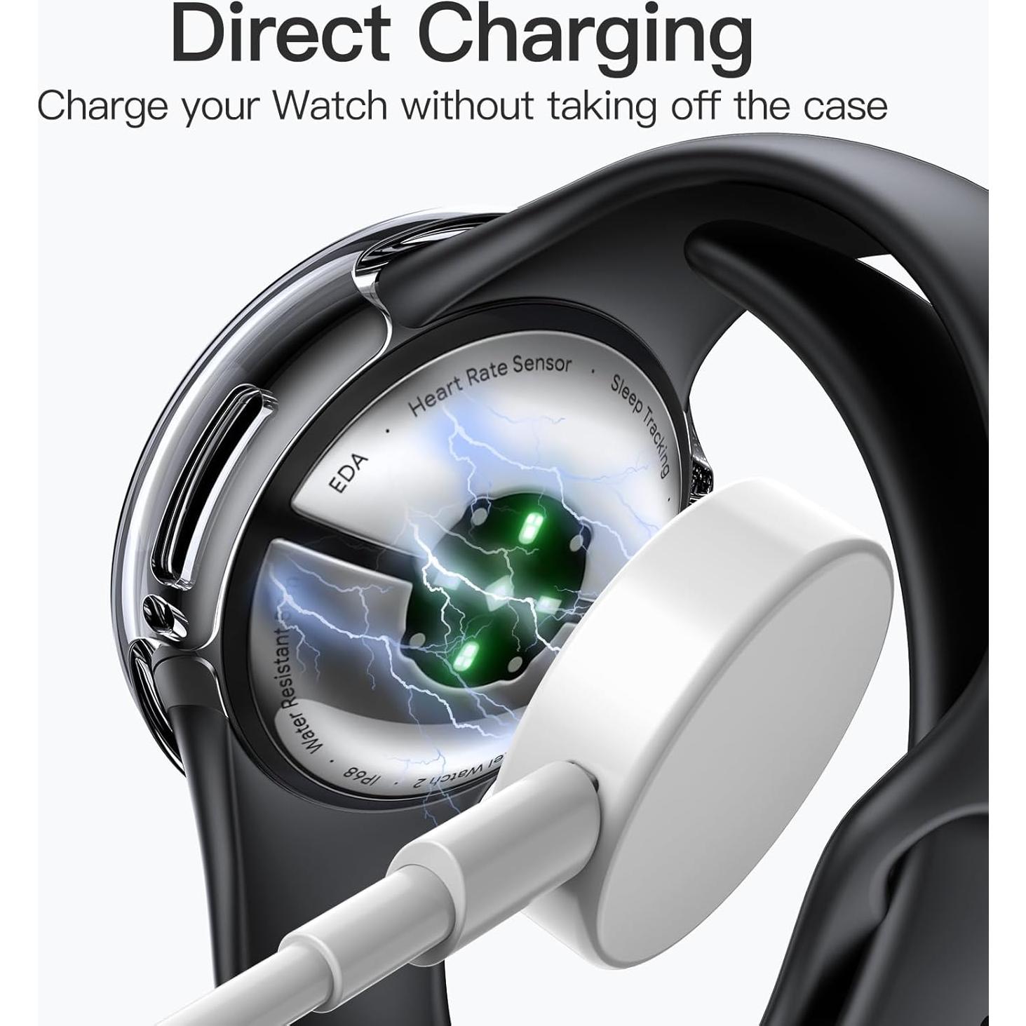 Funda JETech con Protector de Pantalla para Google Pixel Watch 41mm - 2-Pack