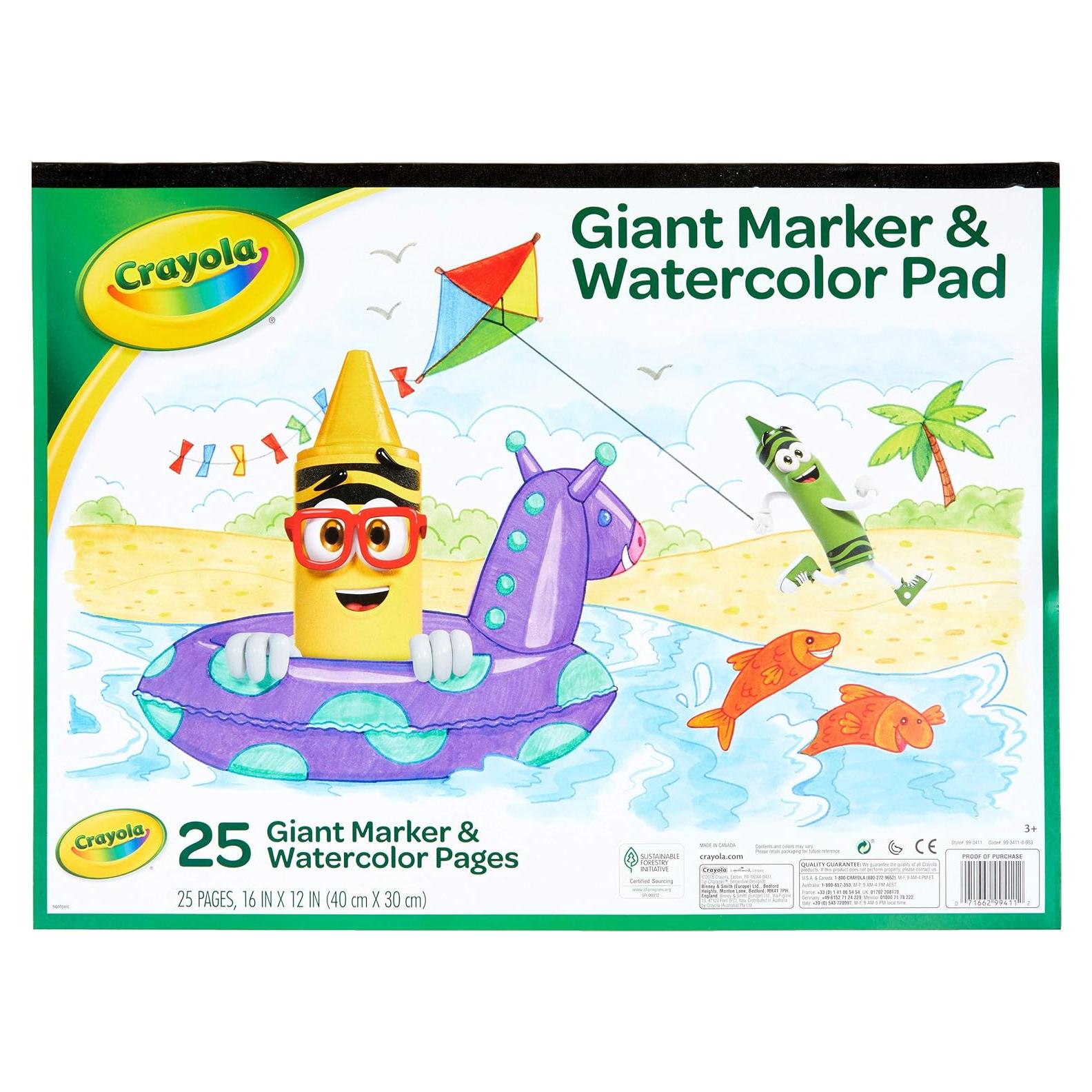 Bloc de Acuarela Gigante Crayola 25 Hojas 40.64x30.48cm