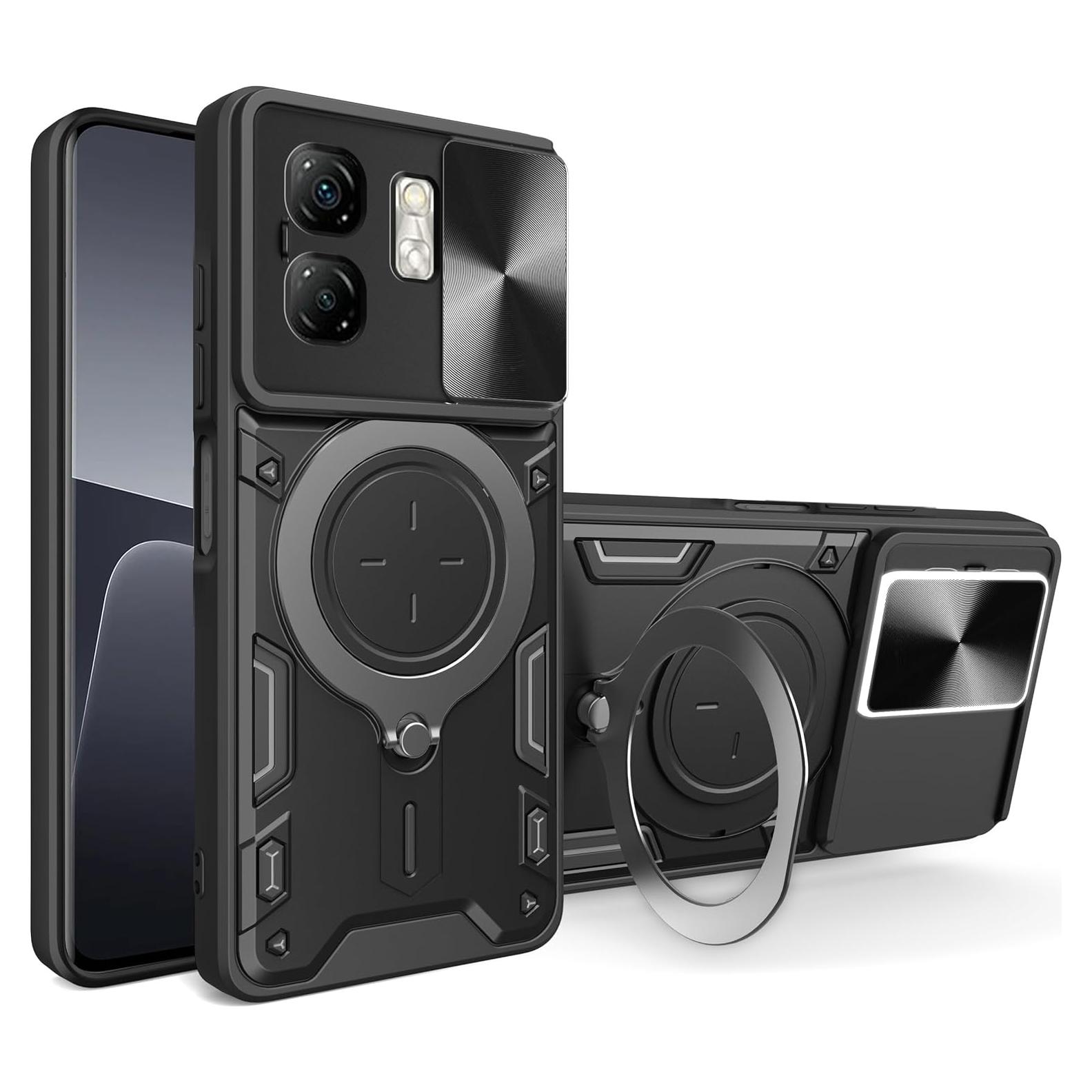 Funda Protectora Infinix Smart 9 con Cubierta Deslizante Negra