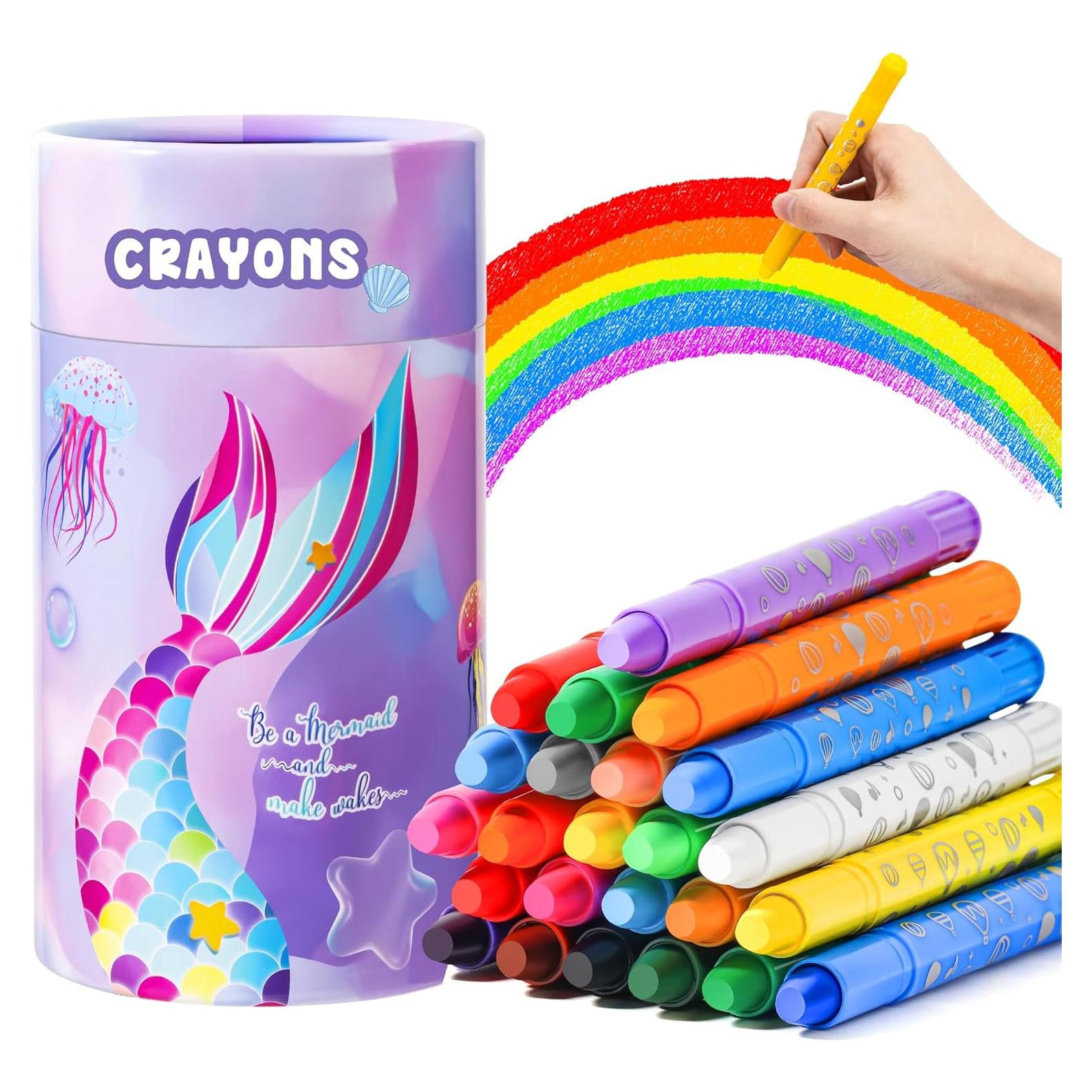 Crayones DreamCandy Giratorios 24 Colores Lavables para Niños