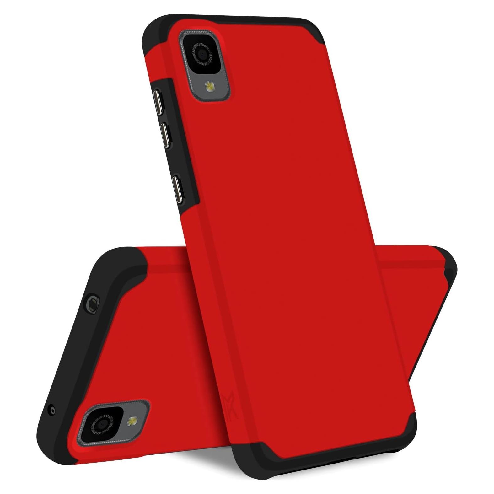 Funda híbrida a prueba de golpes PT para TCL 30 Z 4188C - Rojo