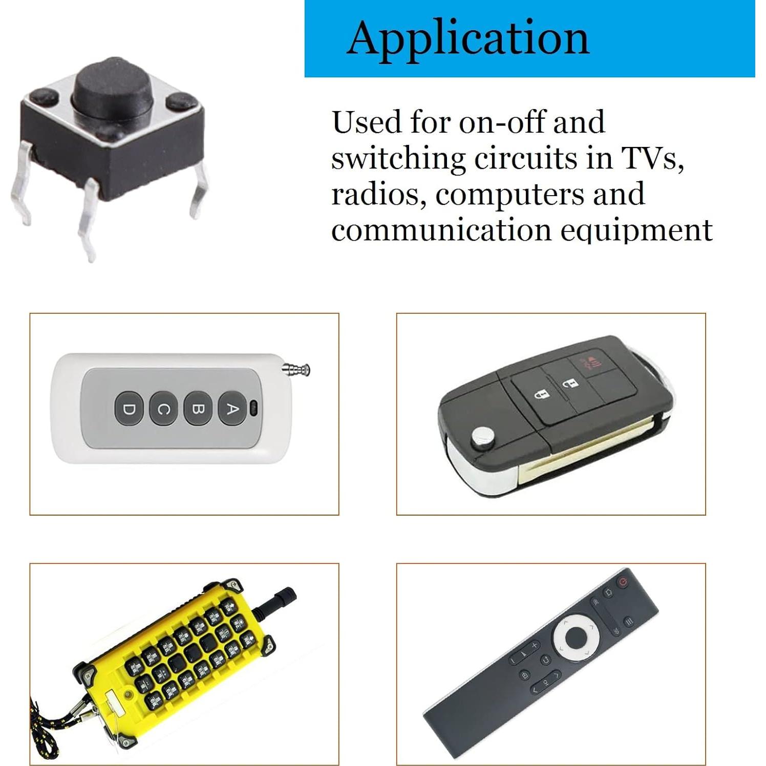 Kit de 180 Interruptores Táctiles OCR 10 Valores 6x6mm