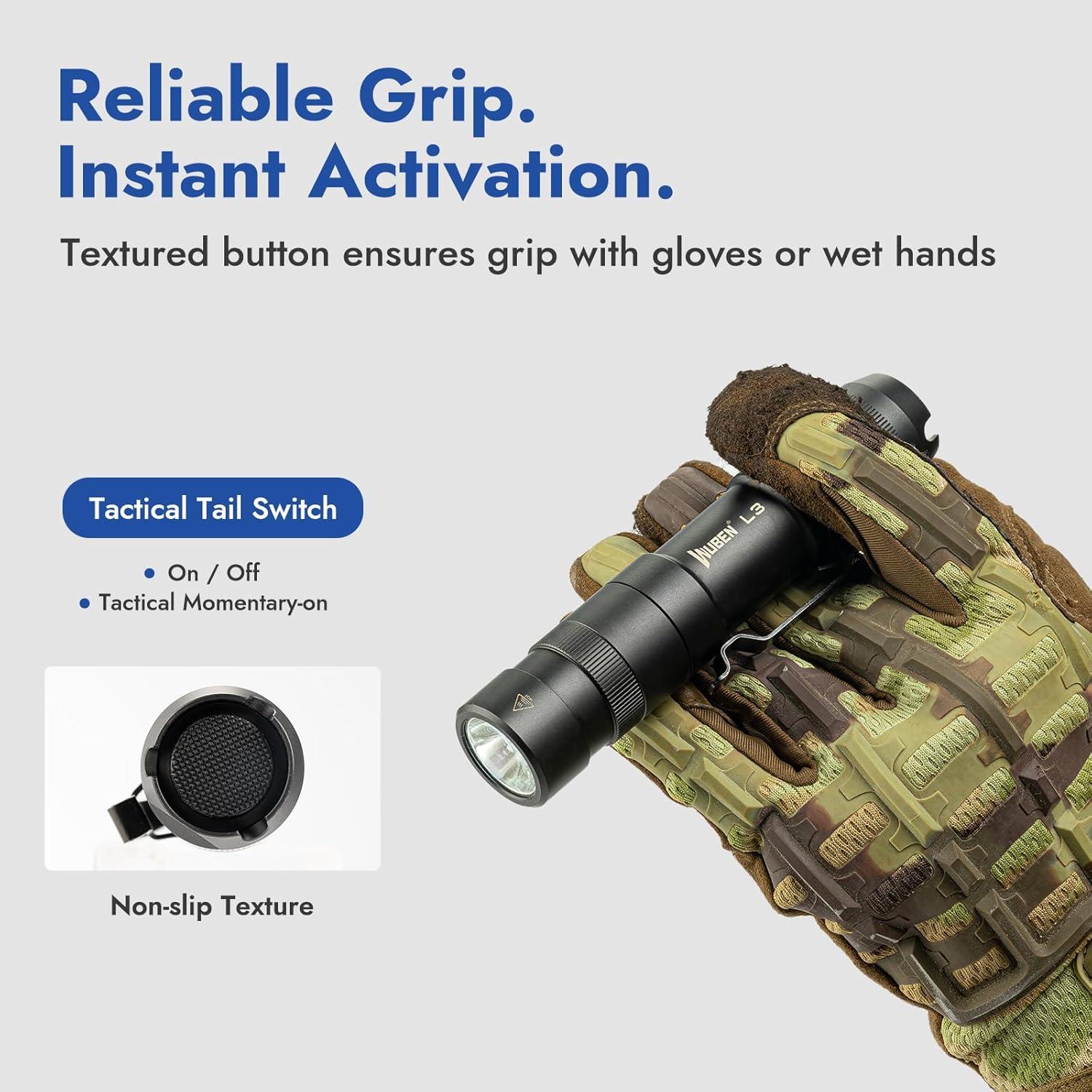 Linterna Táctica Recargable WUBEN L3 3000 Lúmenes LED IP68