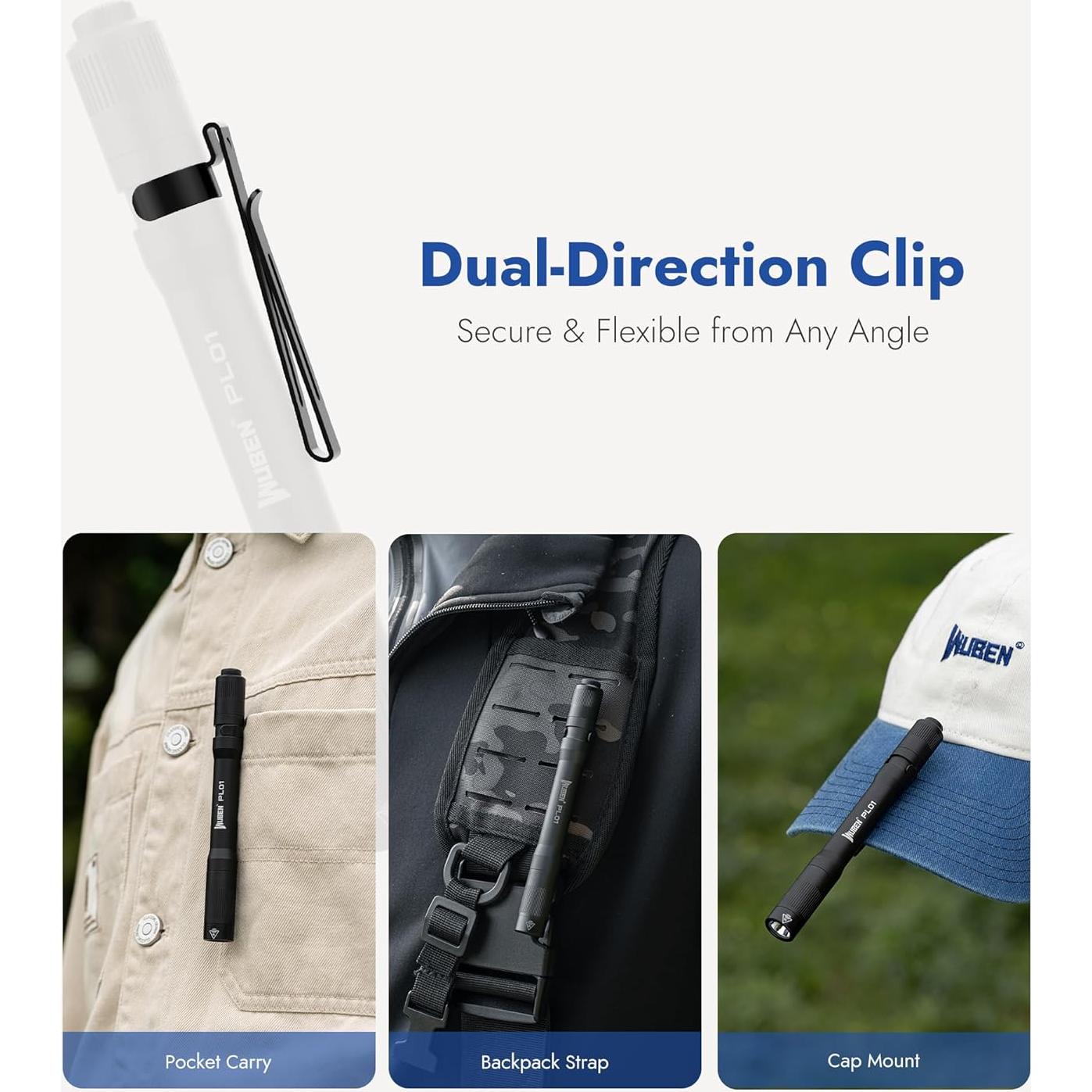 Linterna de Bolso WUBEN PL01 650 Lúmenes Recargable IP68