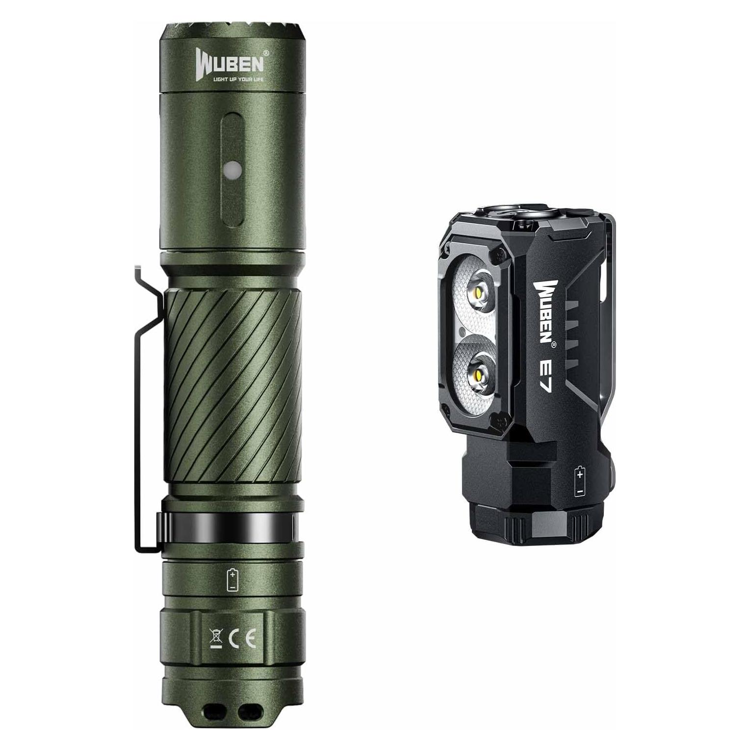 Linterna Recargable WUBEN C3 y E7 1200/1800 Lúmenes