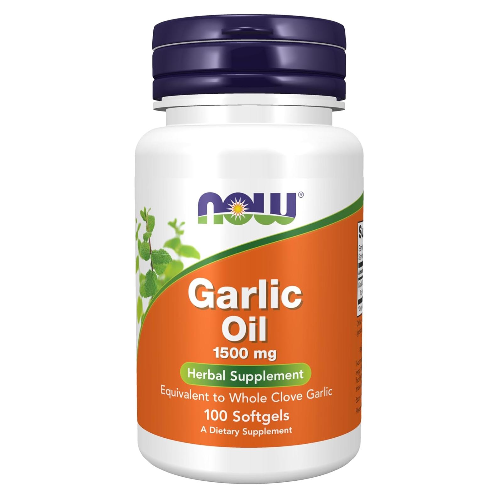 Suplemento NOW Foods Aceite de Ajo 1500 mg 100 Gelatinas