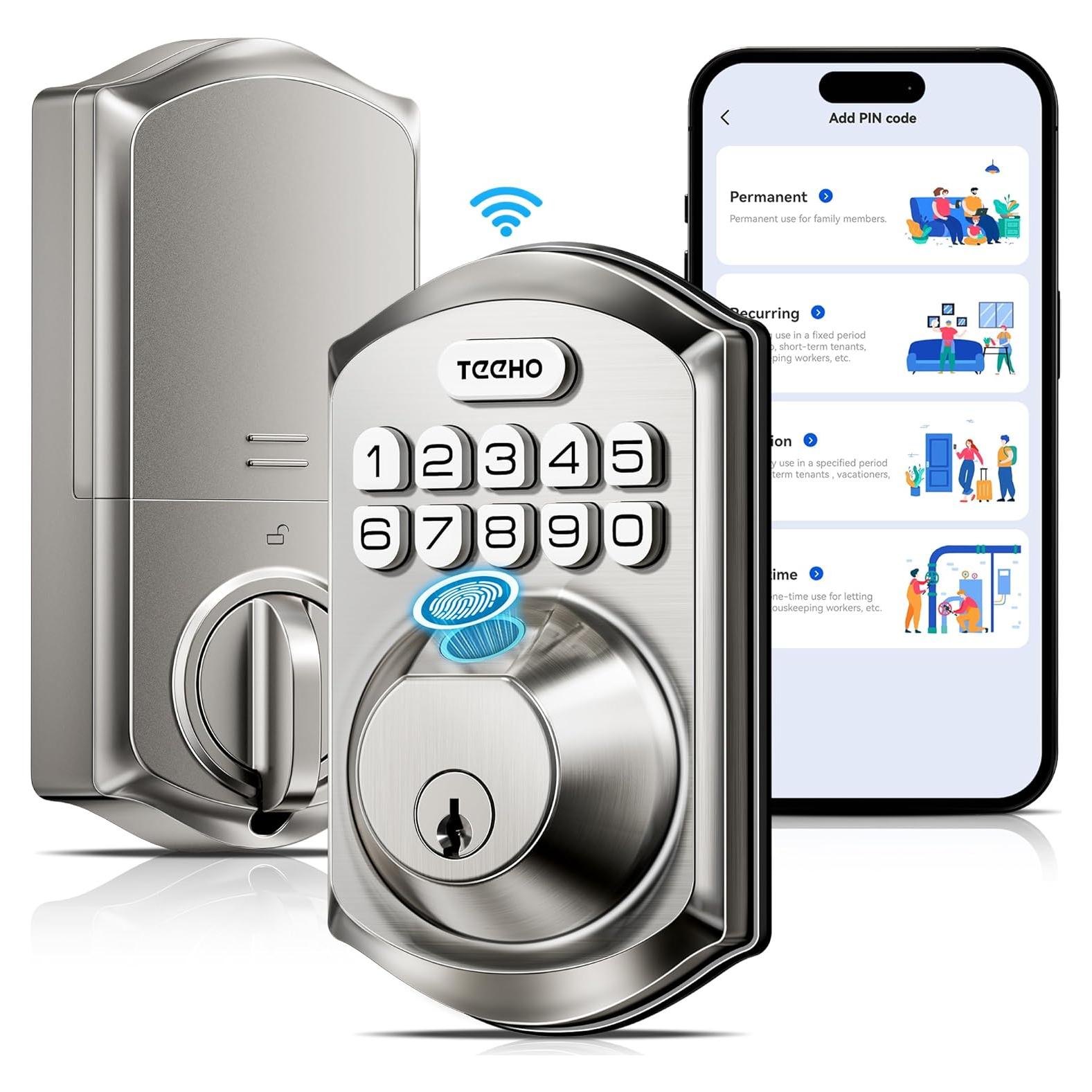 Cerradura Inteligente TEEHO TE012W WiFi con Huella Dactilar