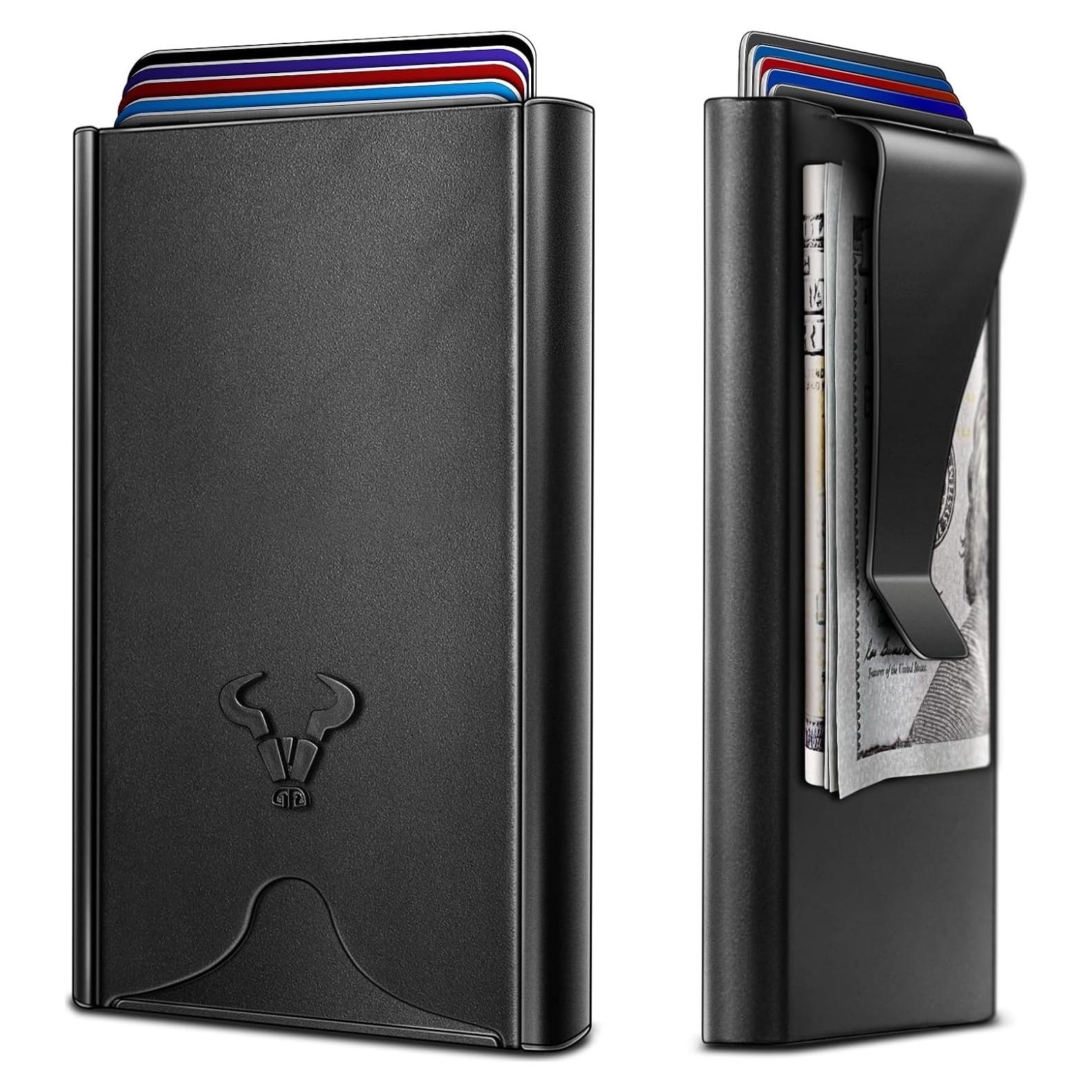 Billetera delgada Bulliant para hombre con clip y bloqueo RFID