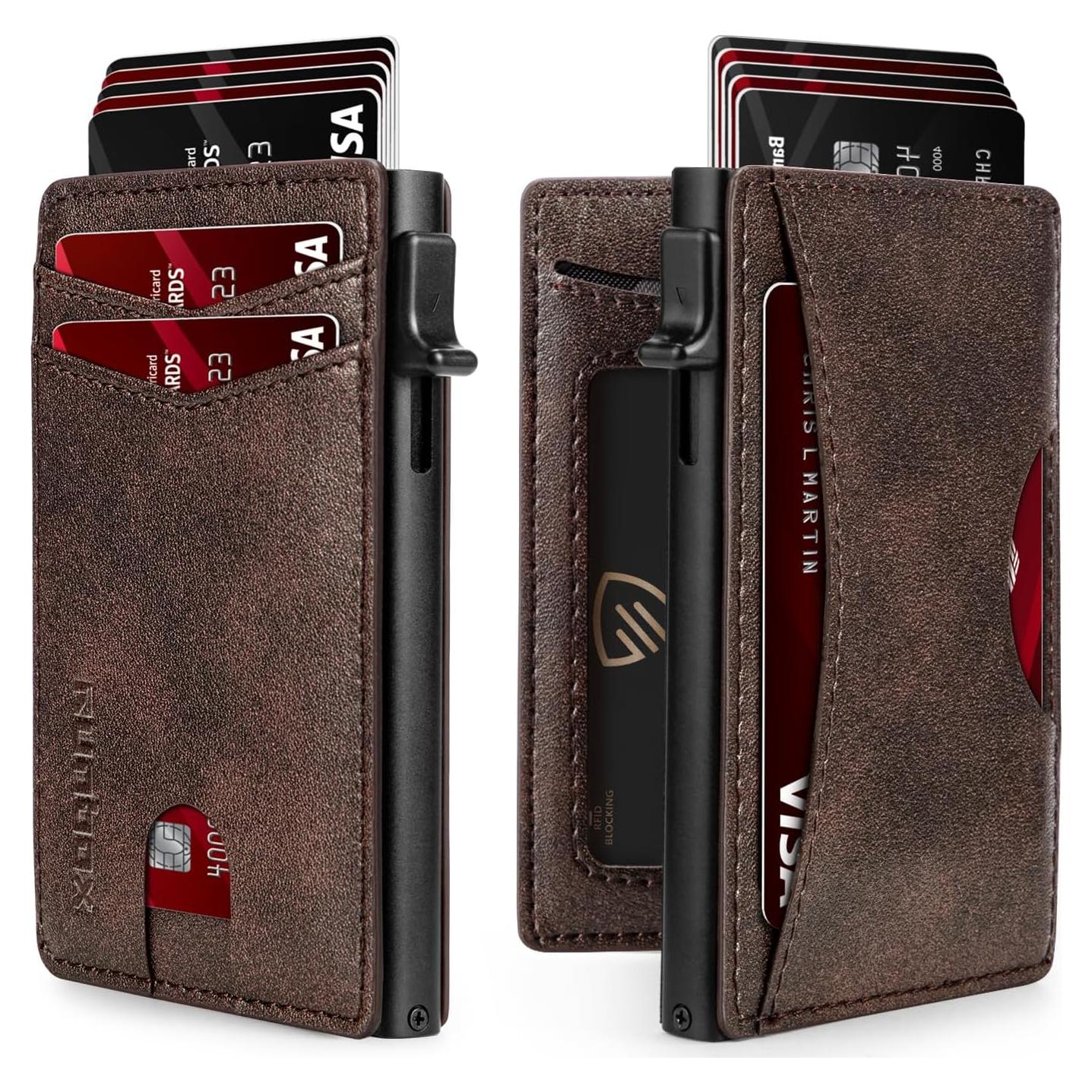 Cartera Slim RUNBOX RFID Minimalista para Hombres - Gunmetal