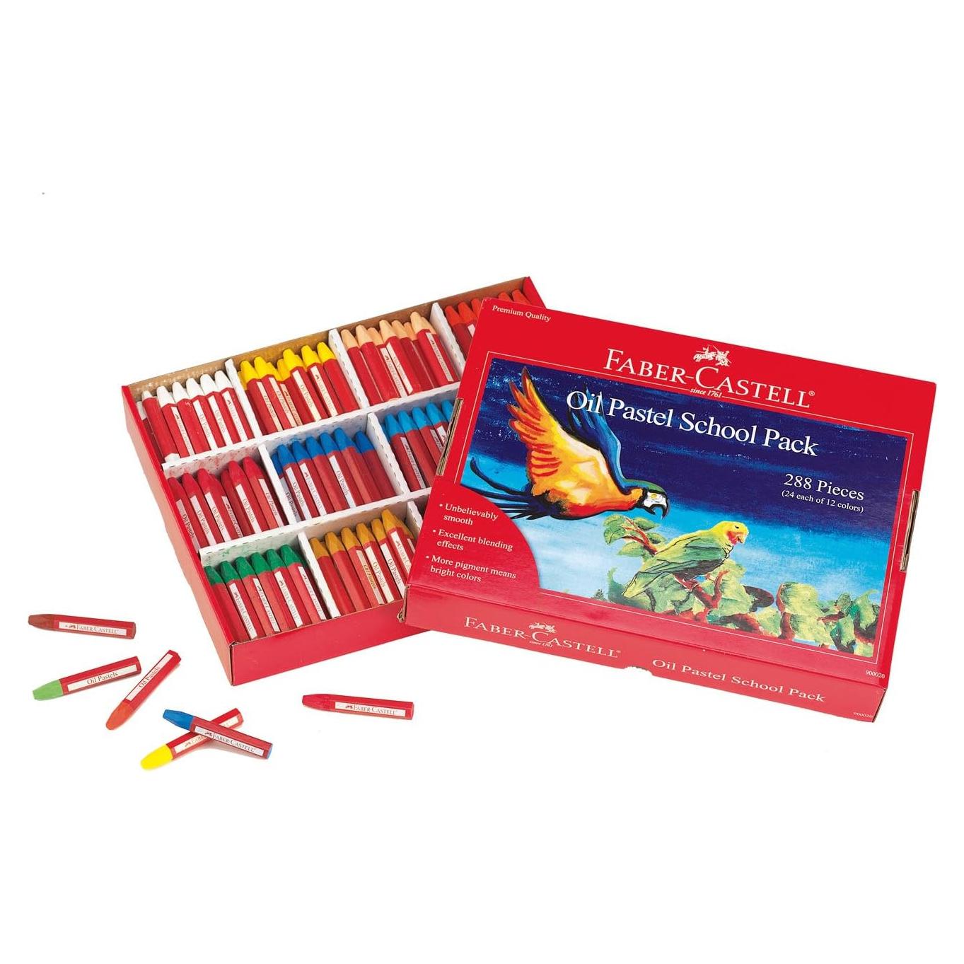 Pasteles al Óleo Faber-Castell 288 Piezas para Aula