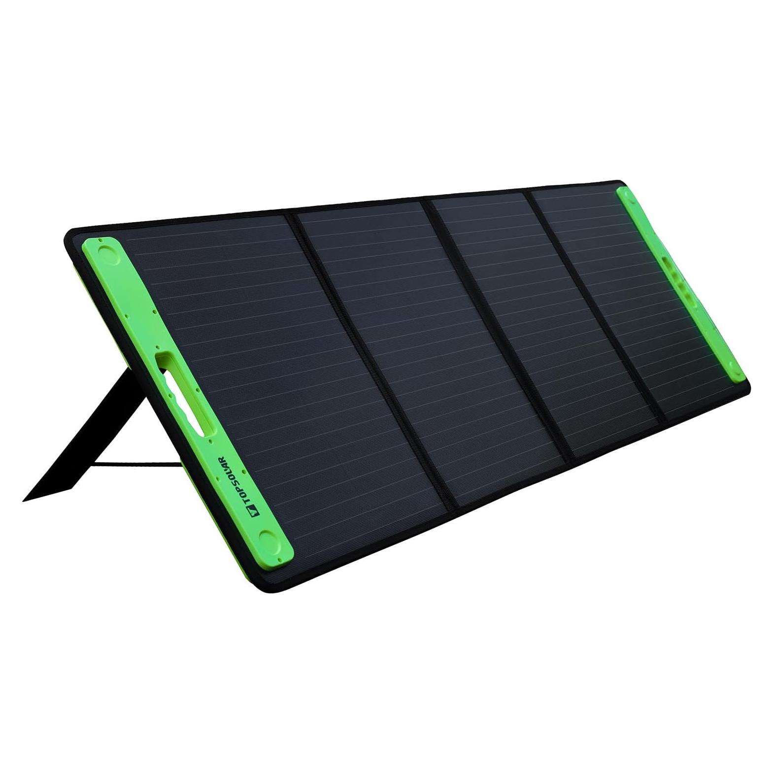 Panel Solar Plegable Topsolar 200W Carga Rápida USB 12V