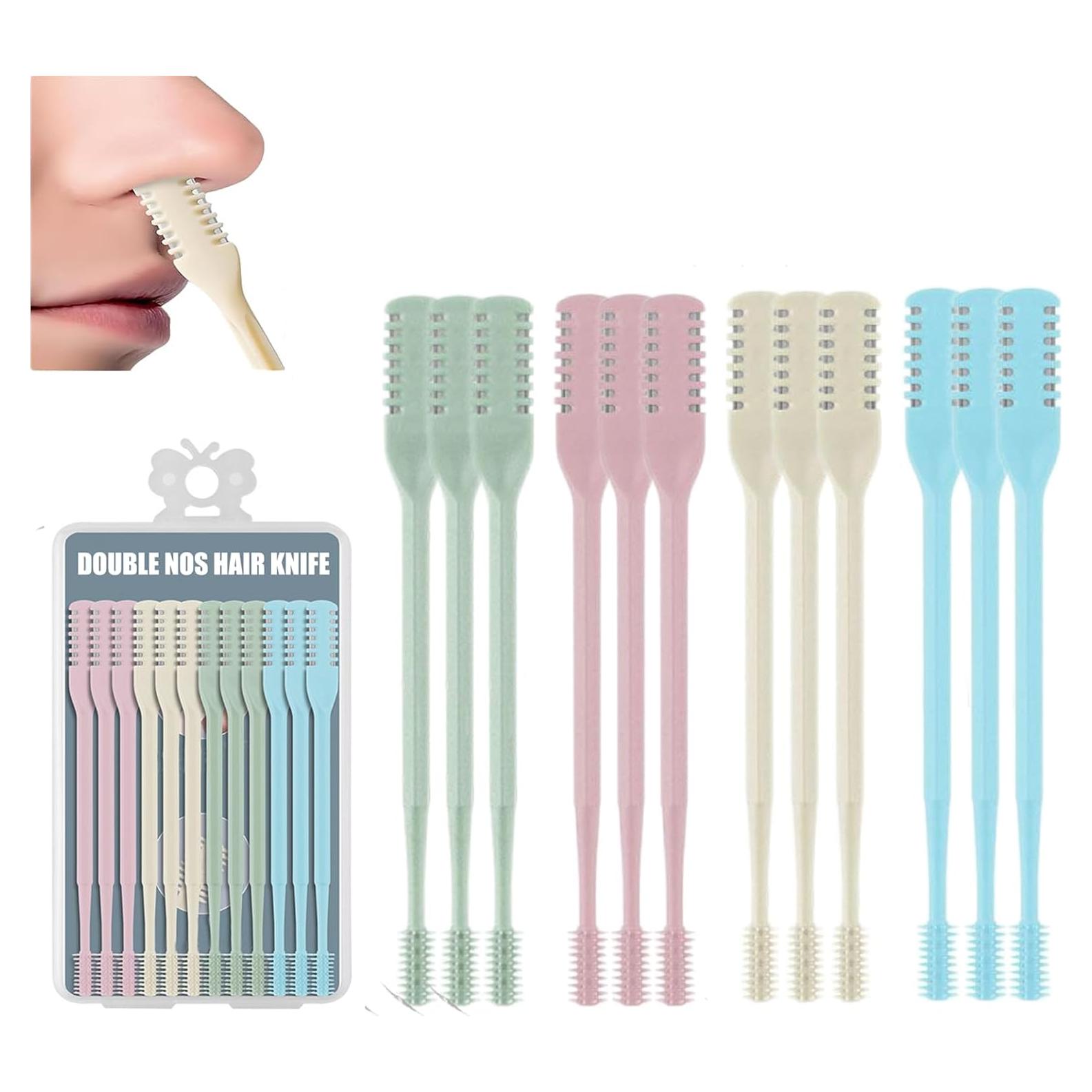 Recortador de Vello Nasal Manual 12 Piezas Calefow