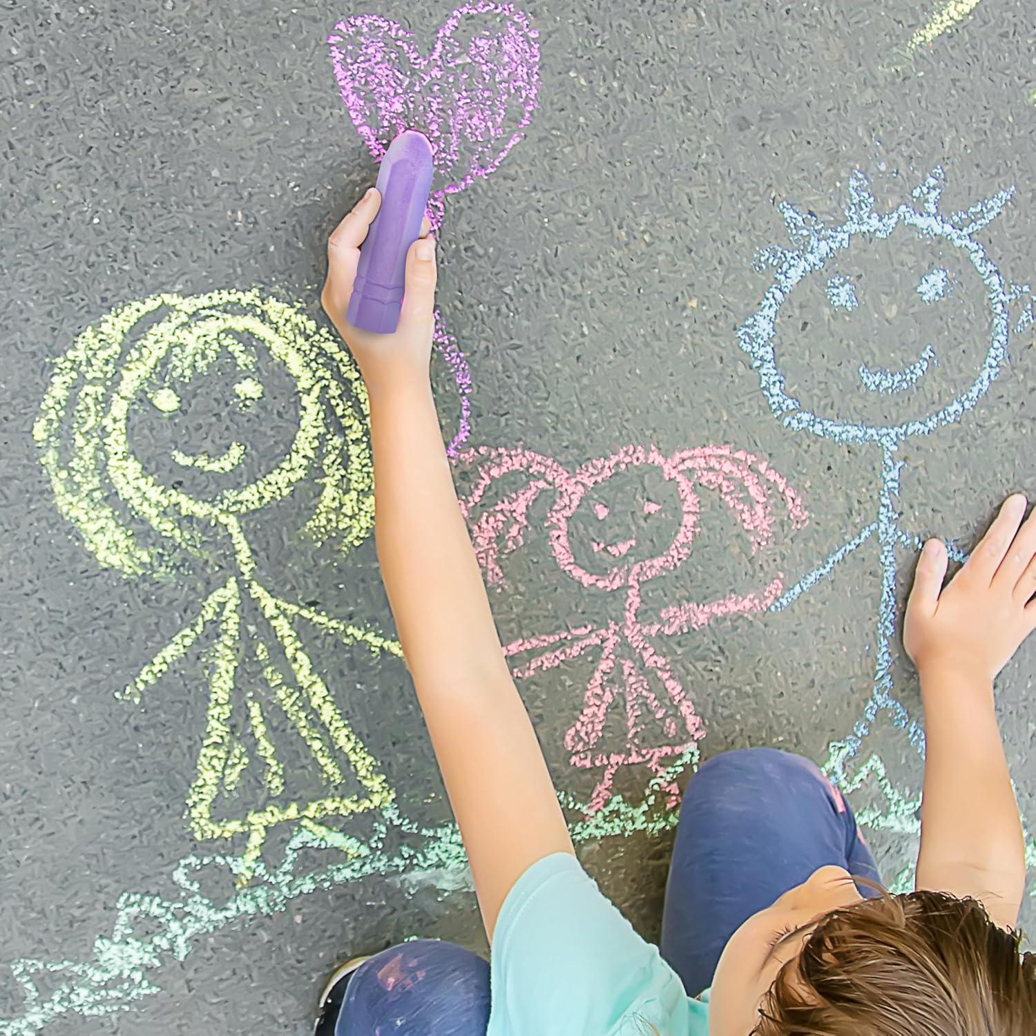 Conjunto de Tizas Jumbo JOYIN 48 Piezas Lavables 12 Colores