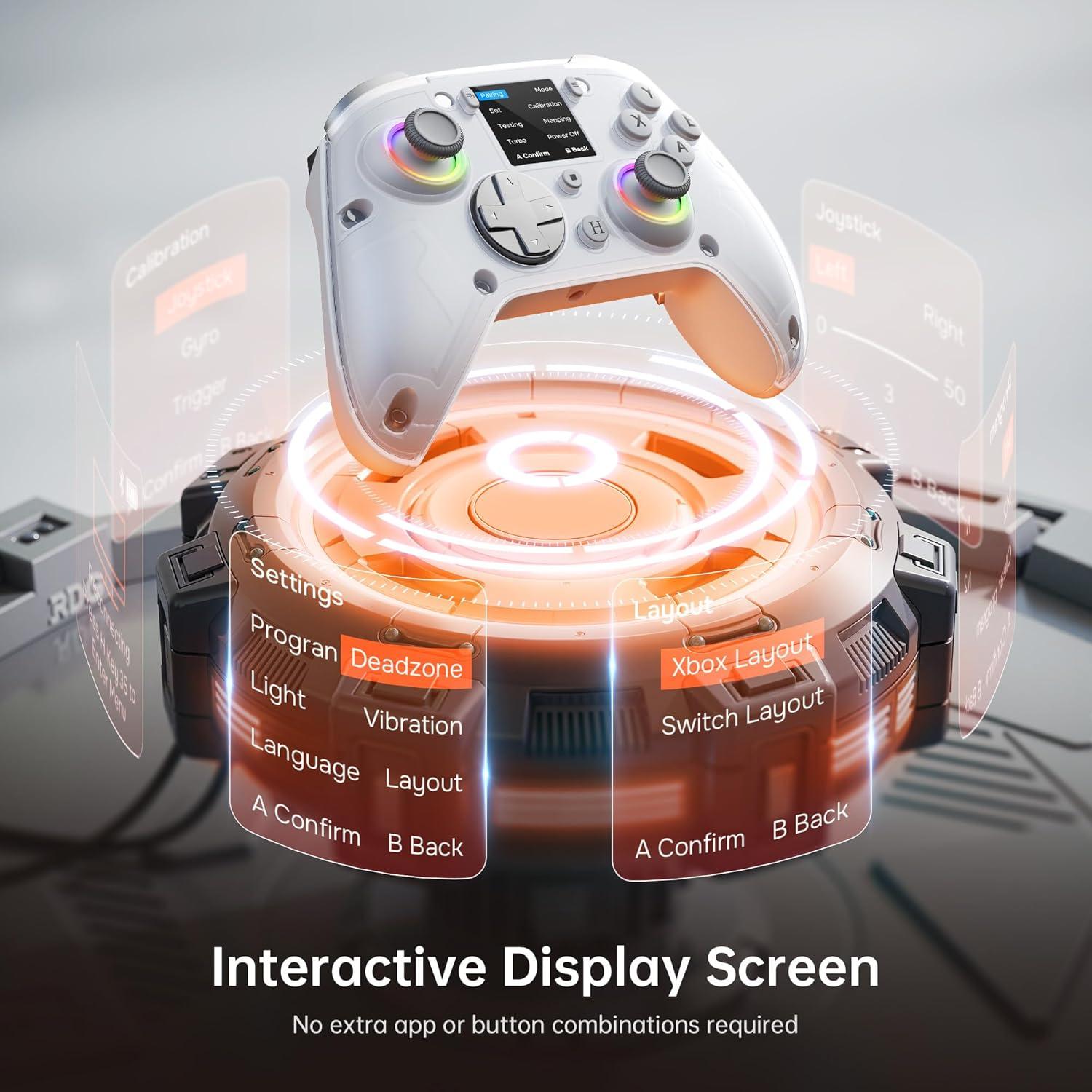 Controlador Inalámbrico GUSGU G7 con Pantalla Interactiva y 4 Botones