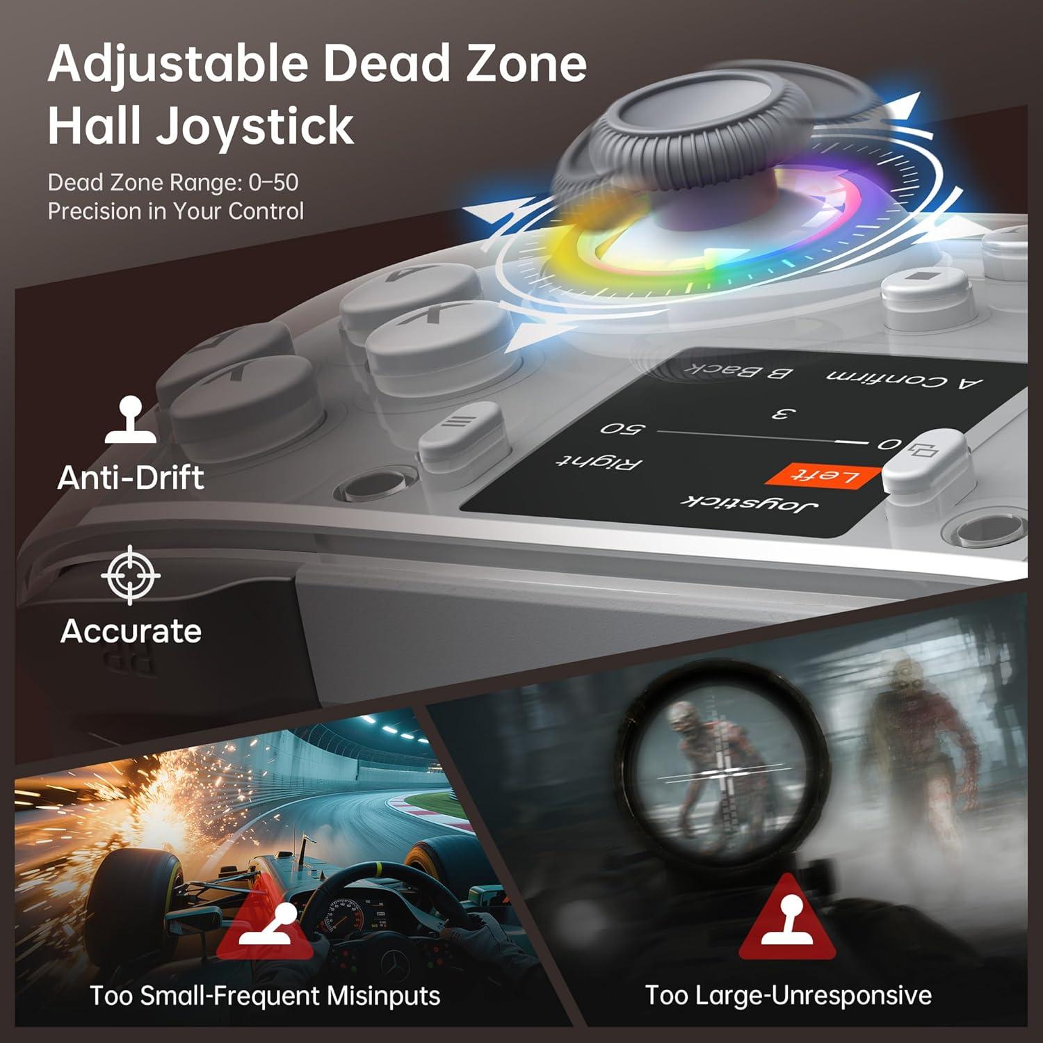 Controlador Inalámbrico GUSGU G7 con Pantalla Interactiva y 4 Botones