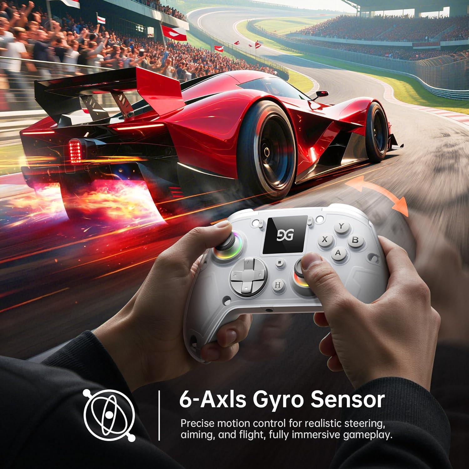 Controlador Inalámbrico GUSGU G7 con Pantalla Interactiva y 4 Botones