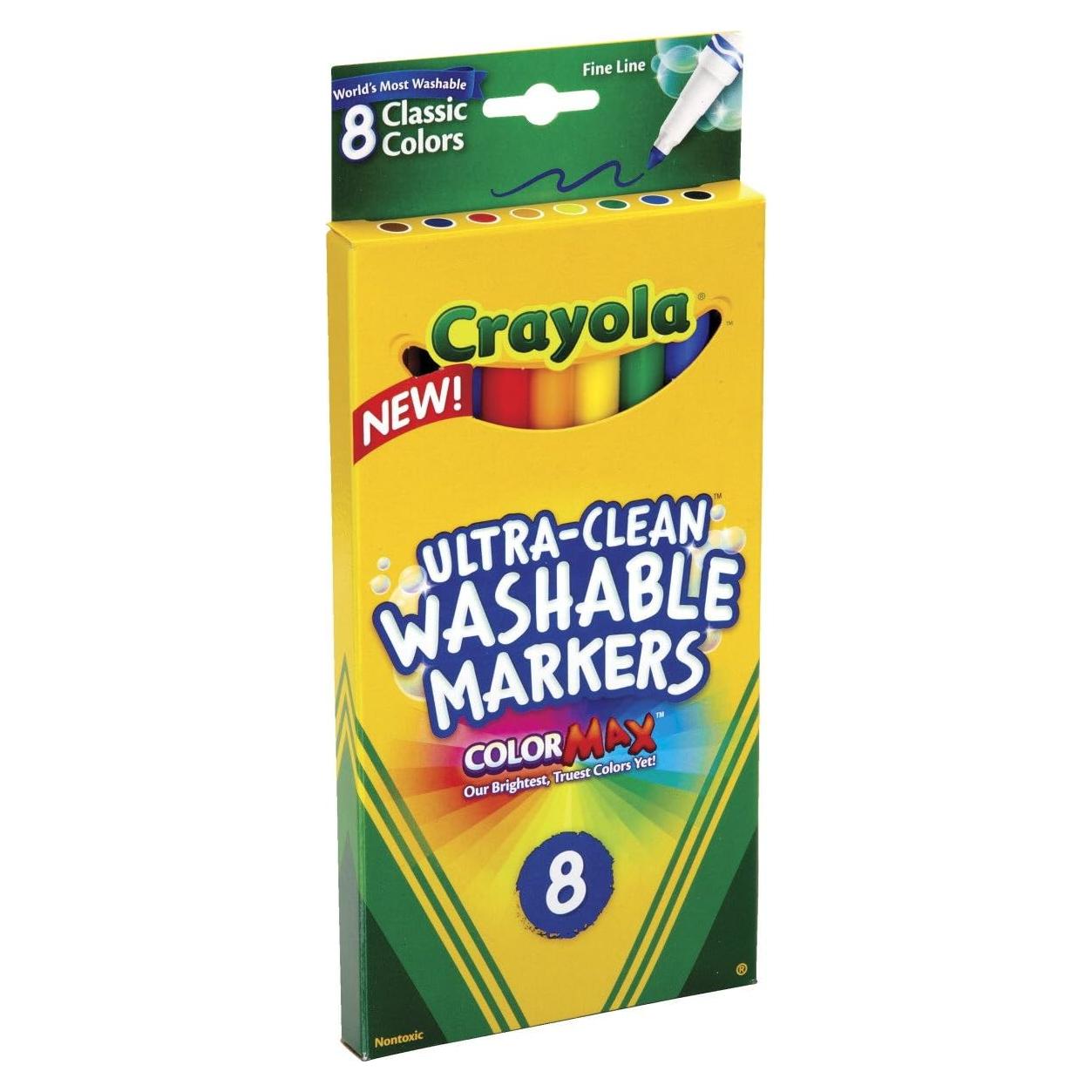 Marcadores Lavables Crayola 8 Colores Clásicos Punta Fina