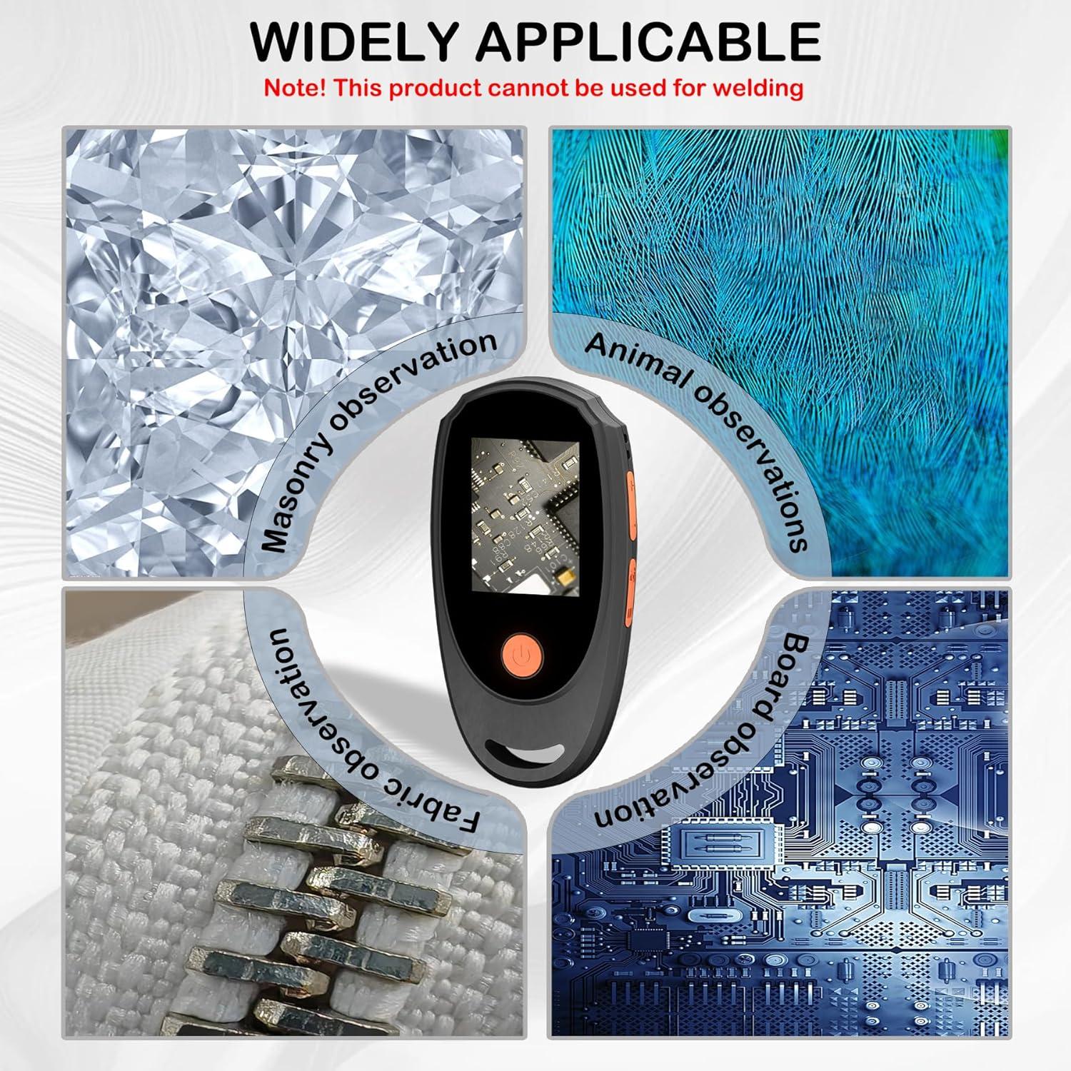 Microscopio Digital de Mano KeFvoer 500x con Pantalla IPS 2"