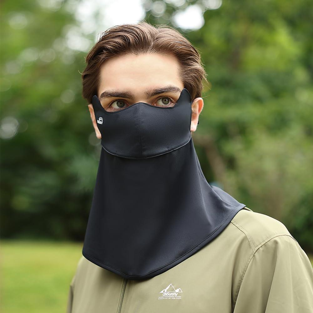 Mascarilla de Protección Solar UPF 50+ para Mujeres - Balaclava Negra