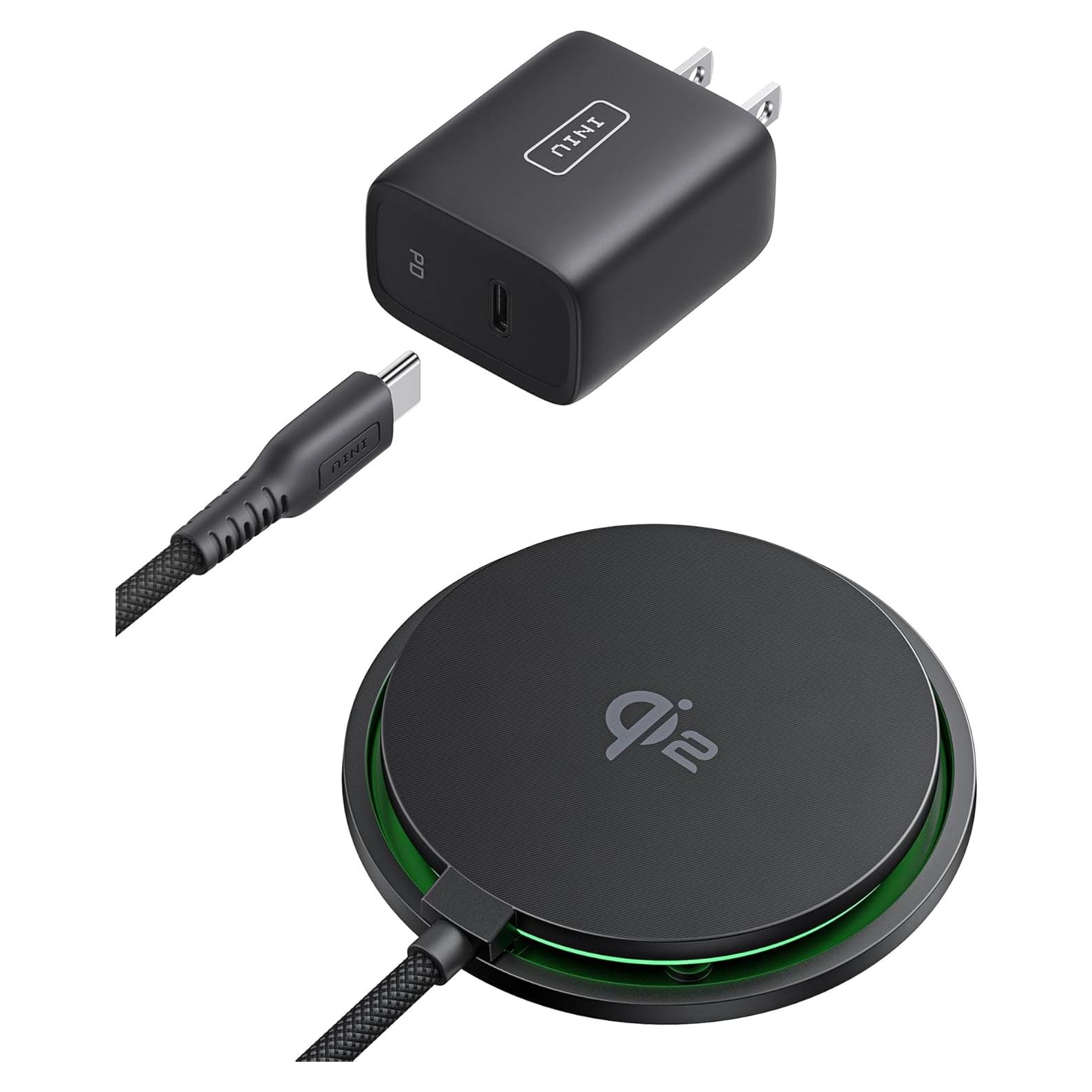 Cargador Inalámbrico Magnético INIU 15W Qi2 con Ventilador