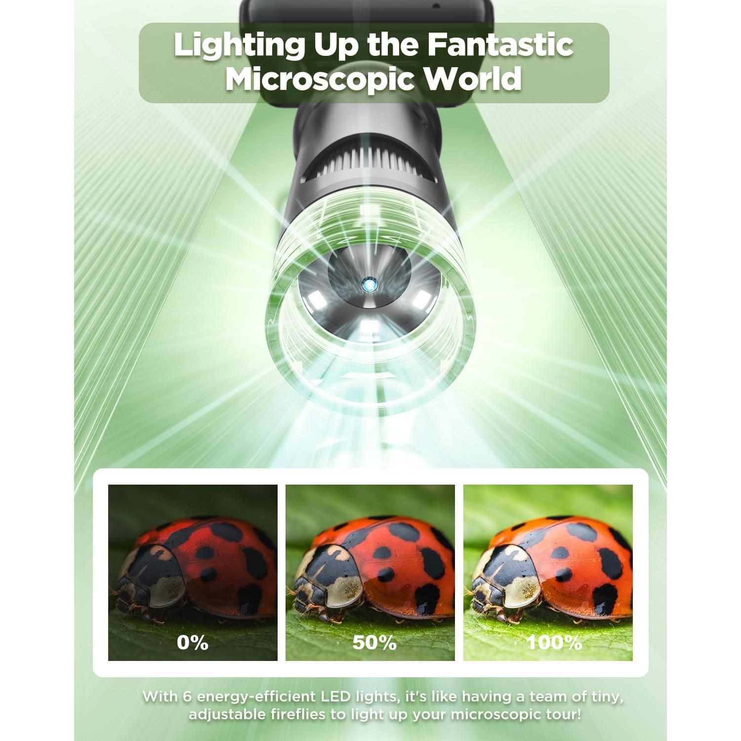 Microscopio Digital Portátil NUOTUN 800x HD con Pantalla 2"