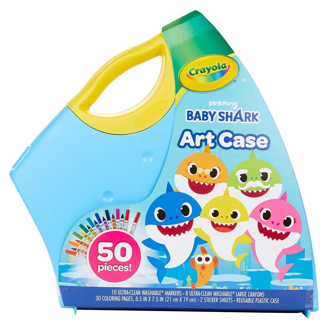Crayola Baby Shark Art Set, 50 Pieces, Gift for Kids, 3, 4, 5, 6, 7