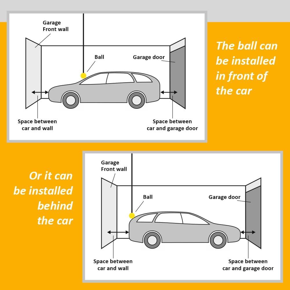 Juego de 2 Bolas de Parada para Estacionamiento en Garaje - Genérico