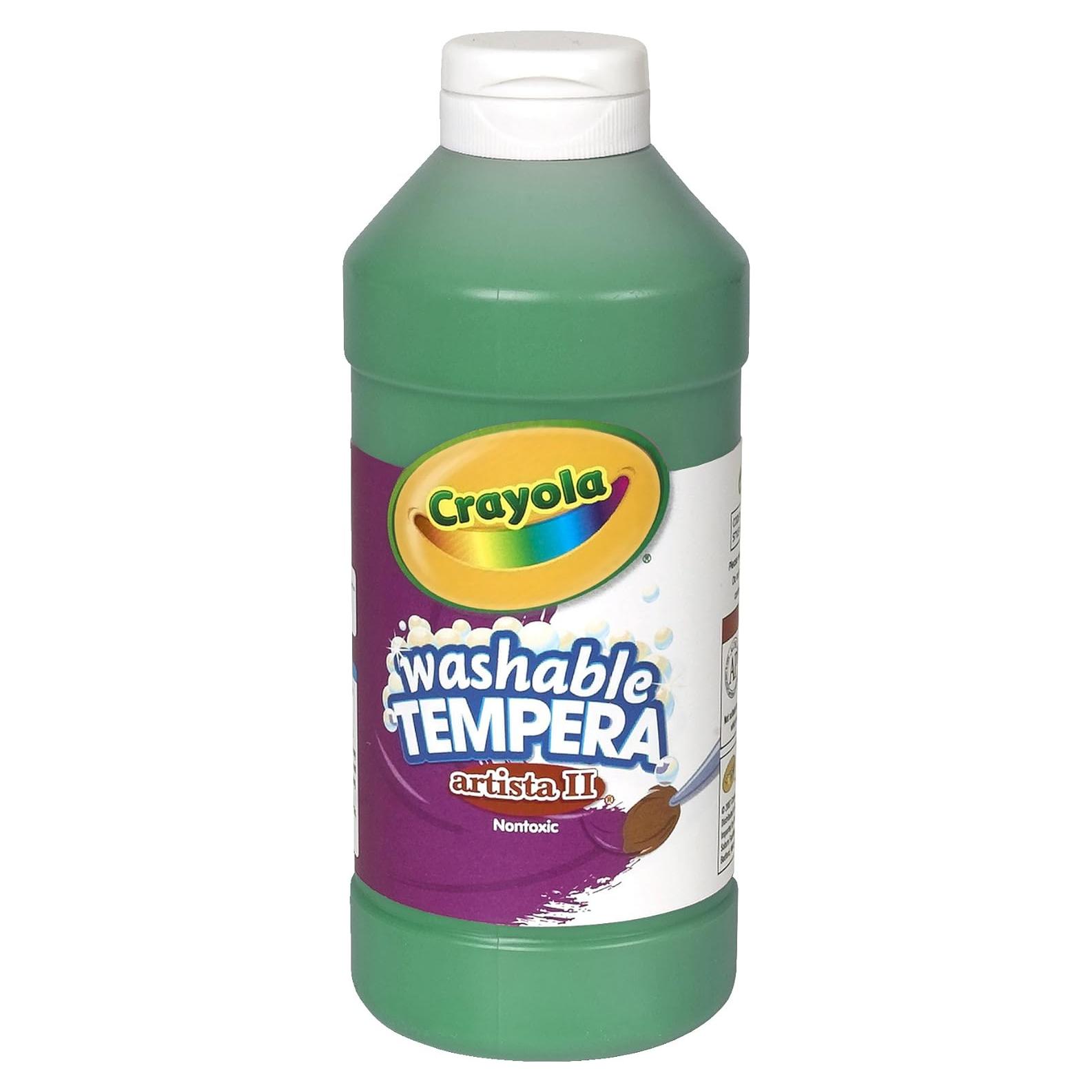 Pinturas Tempera Crayola Artista II 16 oz Verde No Tóxica