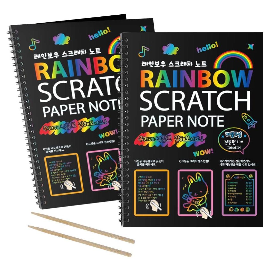 Libros de Arte para Rascar I&Art Arcoíris 2 Piezas 25.9x19.1cm