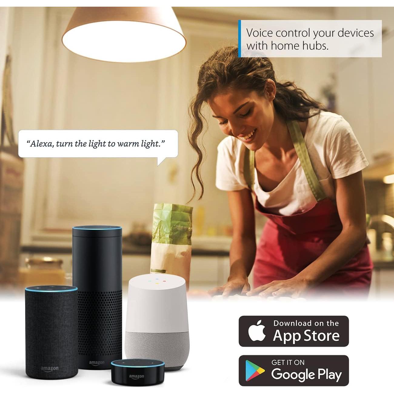 Bombillas Inteligentes LVWIT A19 LED RGB 8.5W E26 - Paquete de 4