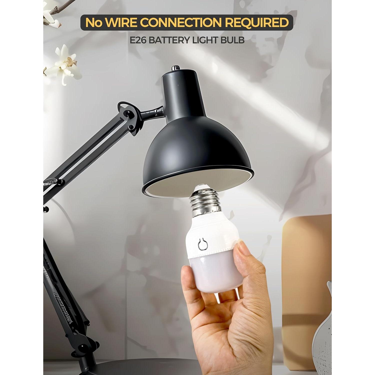 Bombillas Recargables Inalámbricas E26 Fulighture - 2 Pzs RGB + Blanco