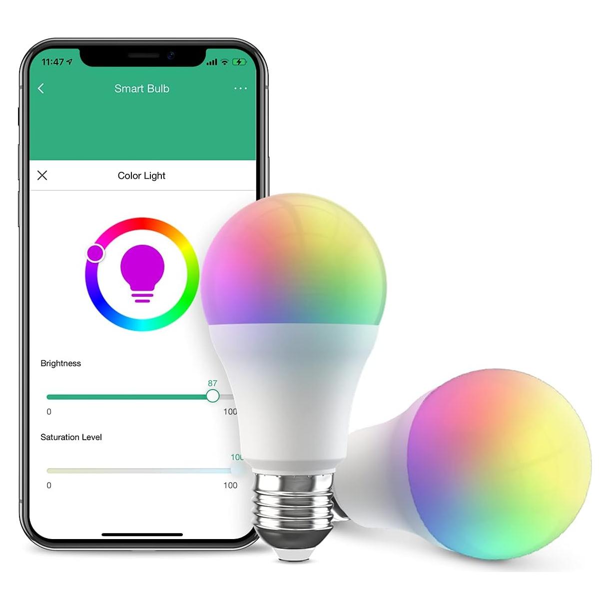 Bombilla Inteligente Broadlink A19 10W RGB Wi-Fi 800lm - 2 Unidades