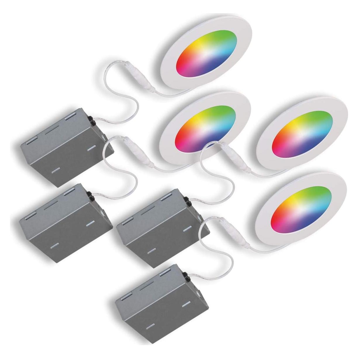 Kit Fijación Empotrada LED RGB BAZZ WFDISK400WX4 11W 4 Unidades