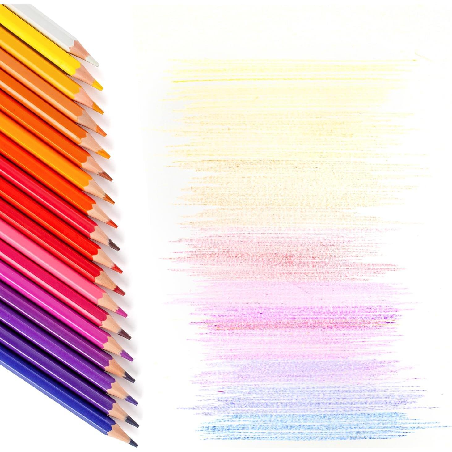 36 Lápices de Colores Ouksma Pre-afilados con Borradores