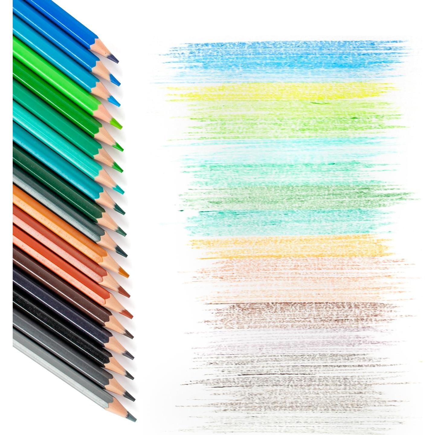 36 Lápices de Colores Ouksma Pre-afilados con Borradores