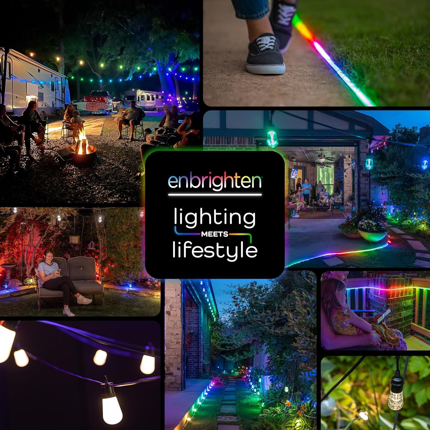 Luces de Cadena Inteligentes Enbrighten 14.63m RGB Wi-Fi