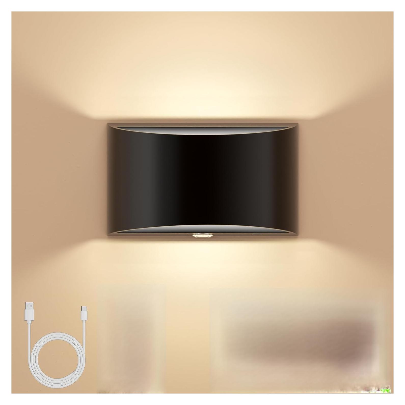 Aplique de Pared LED Inalámbrico CAMCLIM 16 Colores RGB Recargable