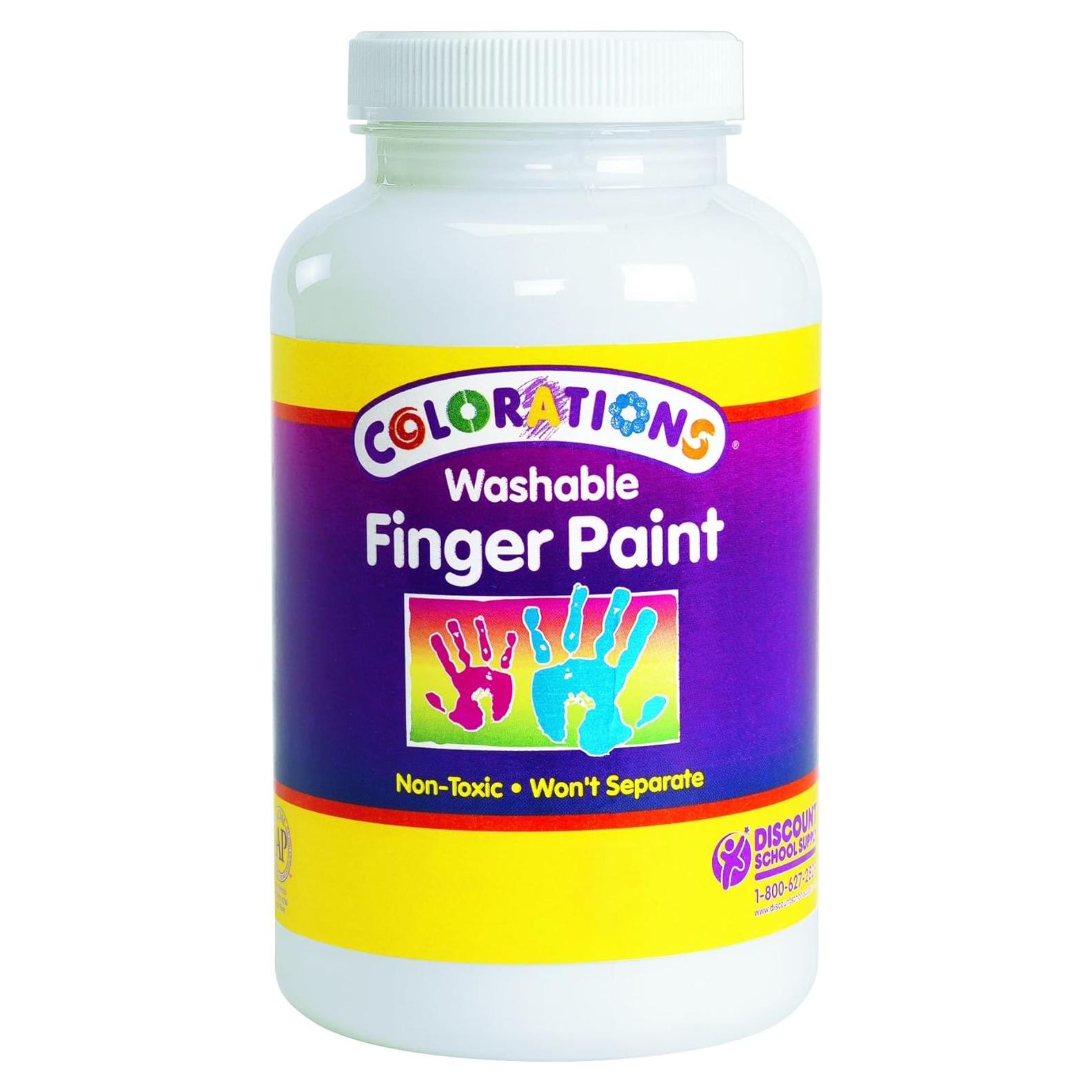 Pintura de Dedos Colorations 16 oz Blanca No Tóxica