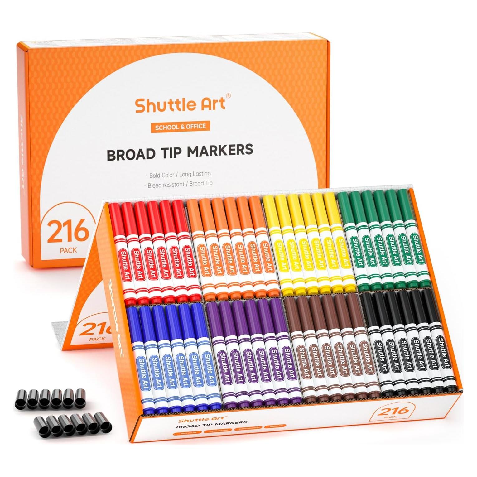 Marcadores Lavables Shuttle Art 216 Colores Variados