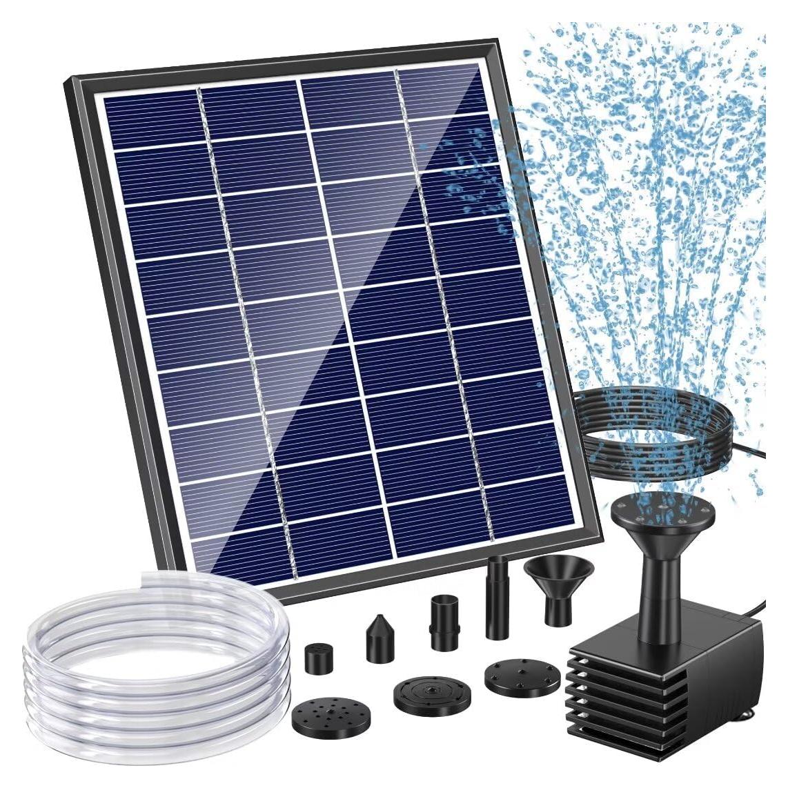 Bomba de Agua Solar 6W POPOSOAP para Jardín y Estanques