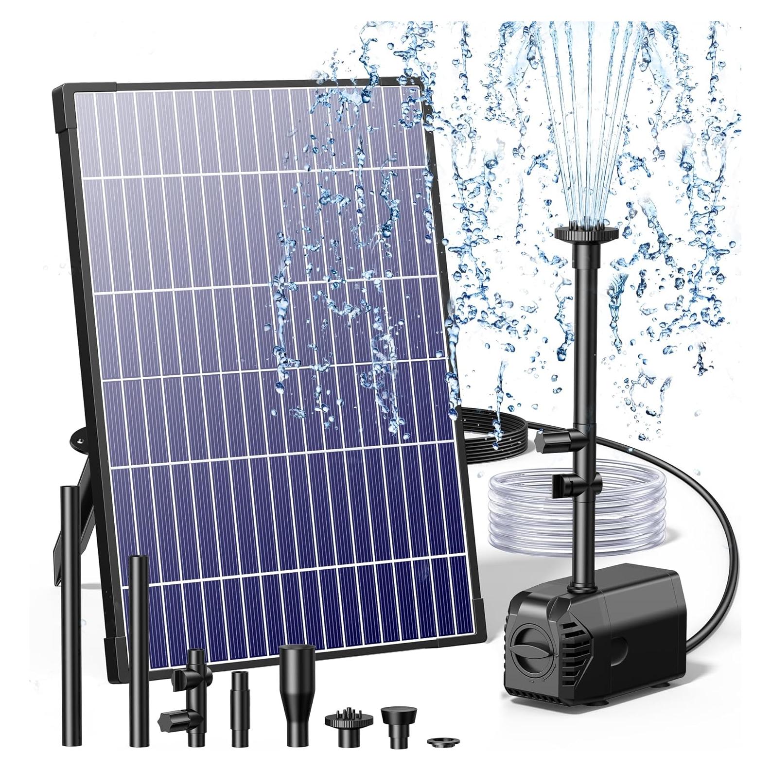 Bomba de Fuente Solar Biling 12W con Filtración y Accesorios