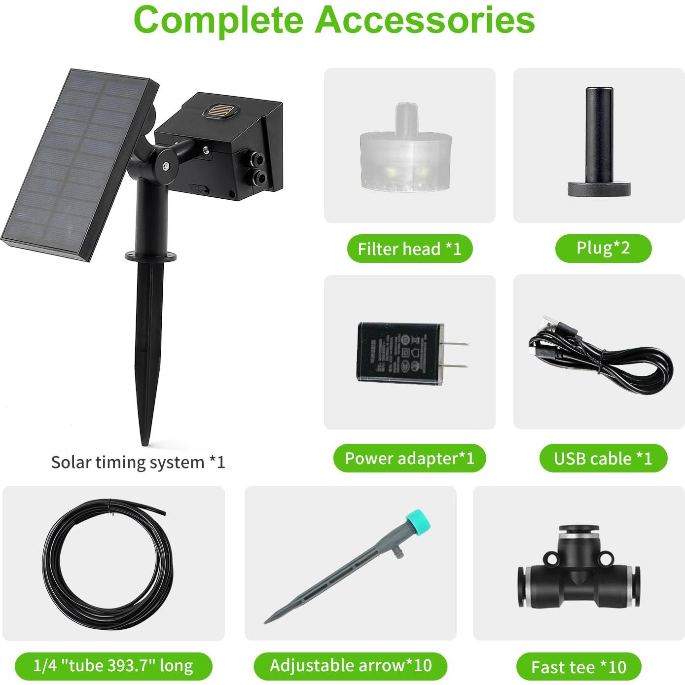 Sistema de Riego por Goteo Solar RUNWUSHENG con Pantalla LCD