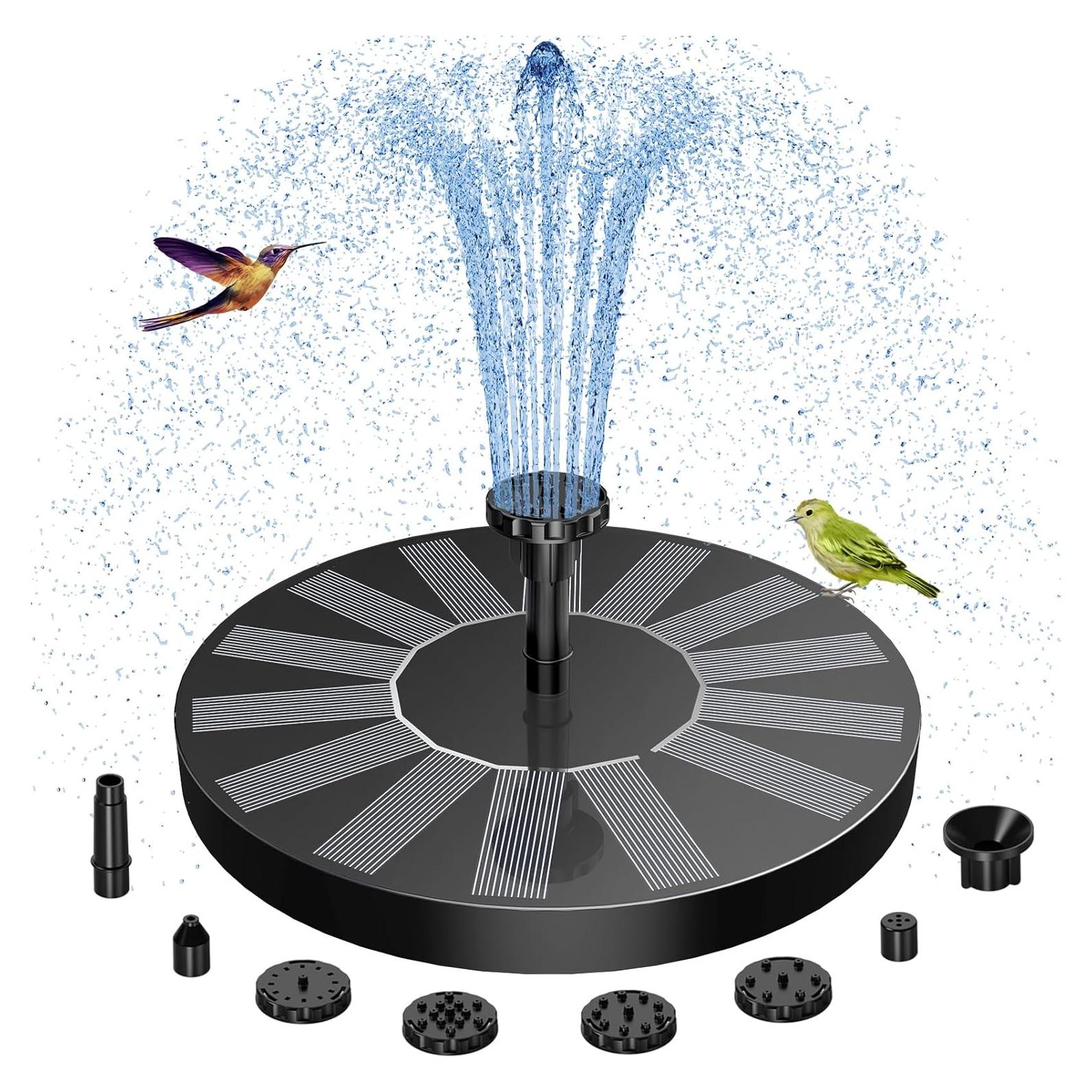 Fuente Solar para Baño de Aves AISITIN con 6 Boquillas